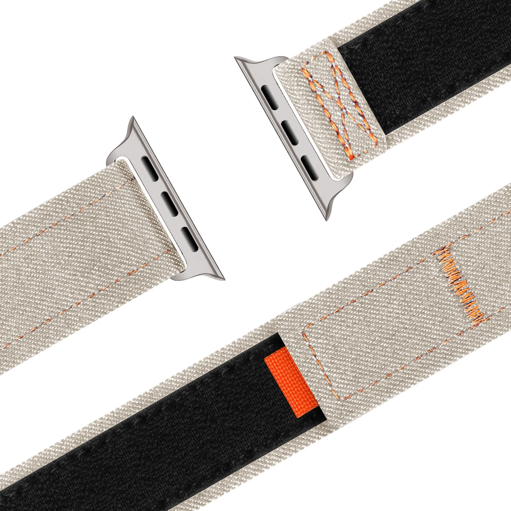 Editors Pick Bandz Apple Watch Denim Strap (Beige)  Stylish & Comfortable