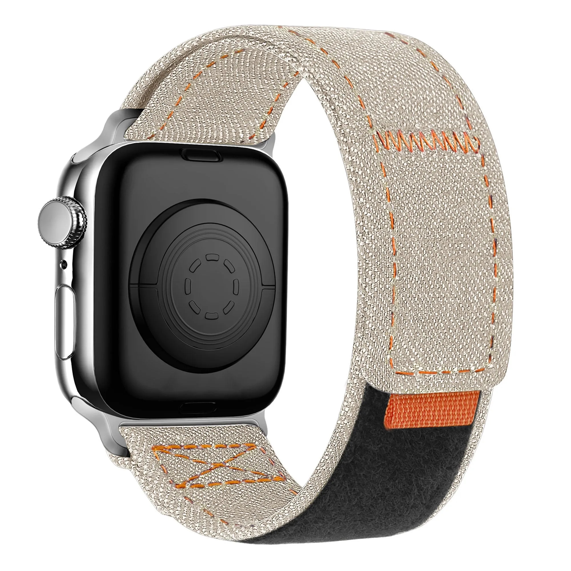 Editors Pick Bandz Apple Watch Denim Strap (Beige)  Stylish & Comfortable