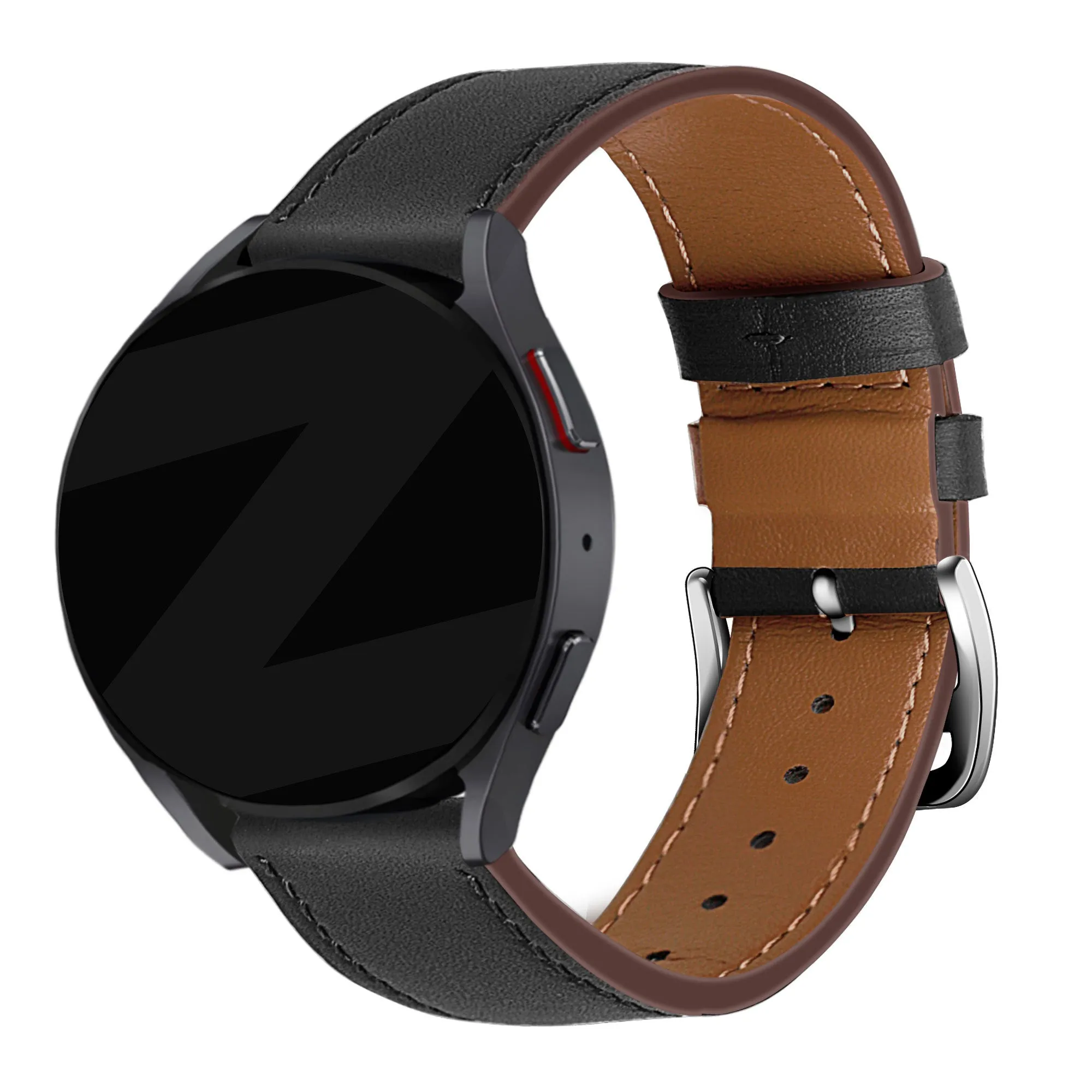 Editors Pick Bandz Huawei Watch 4 (Pro) Leather Strap 'Deluxe' (Black)  Last Few Pieces!