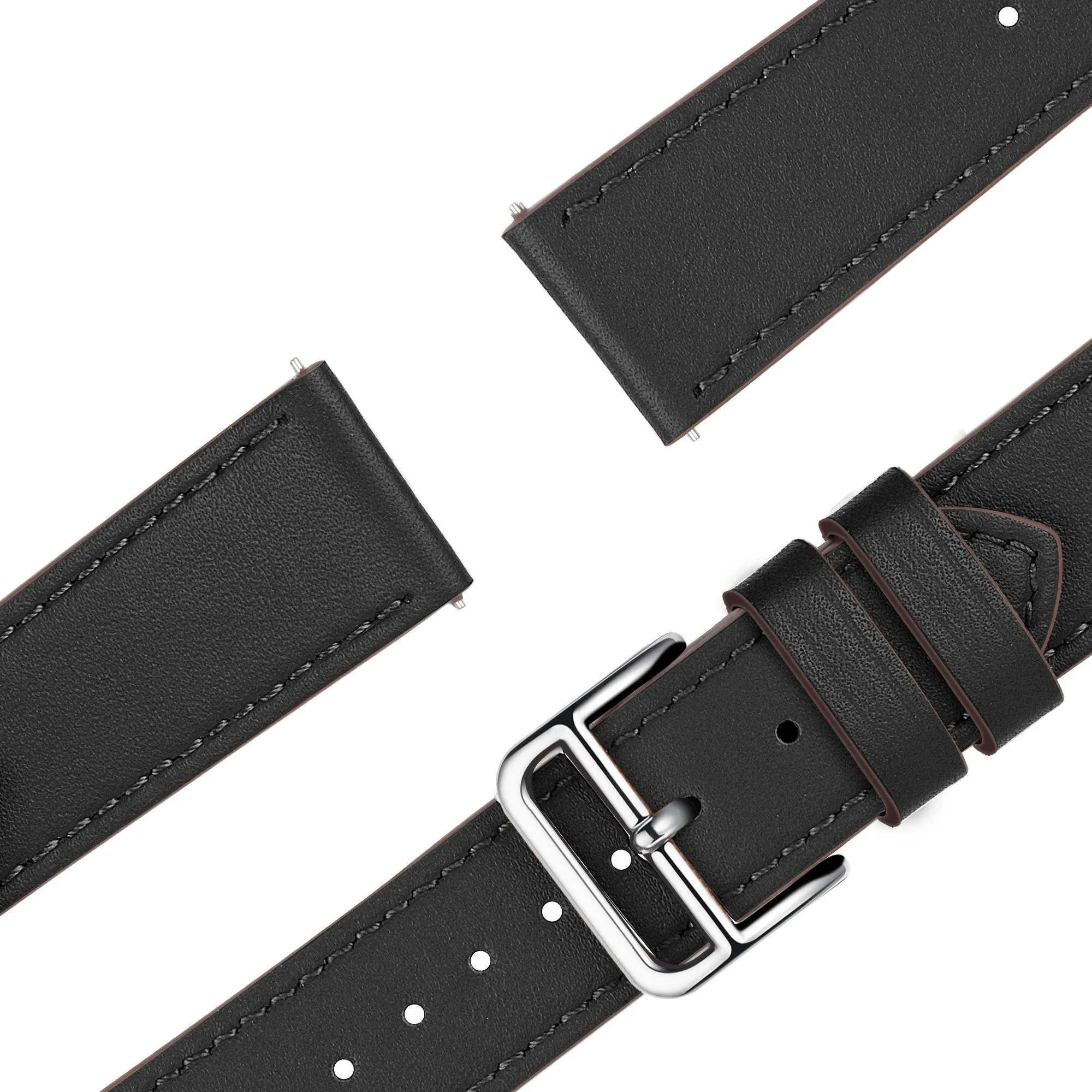 Editors Pick Bandz Huawei Watch 4 (Pro) Leather Strap 'Deluxe' (Black)  Last Few Pieces!