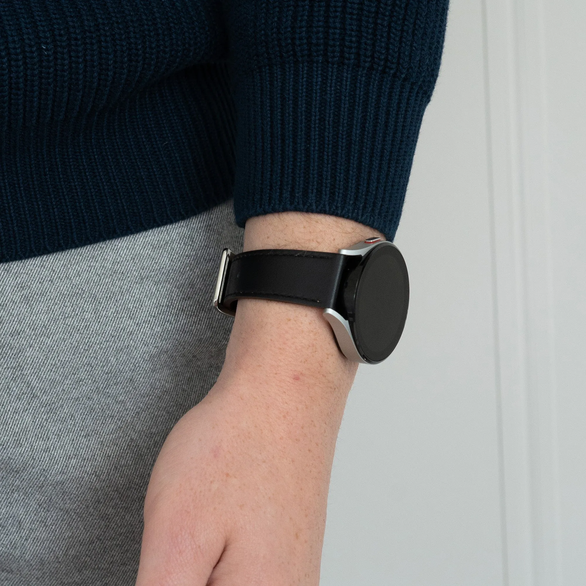 Editors Pick Bandz Huawei Watch 4 (Pro) Leather Strap 'Deluxe' (Black)  Last Few Pieces!