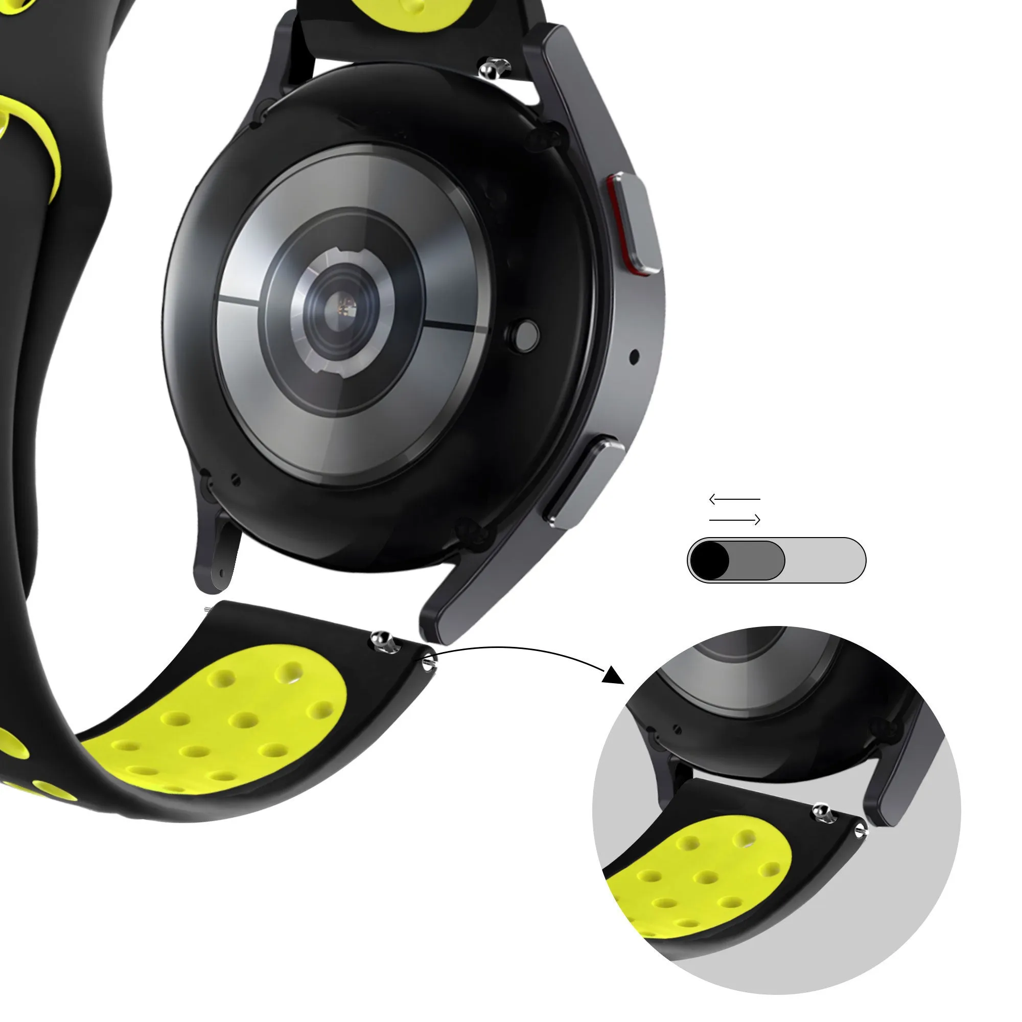 Editors Pick Bandz Xiaomi Amazfit GTS Sport Strap 'Deluxe' (Black/Yellow)  Last Chance!