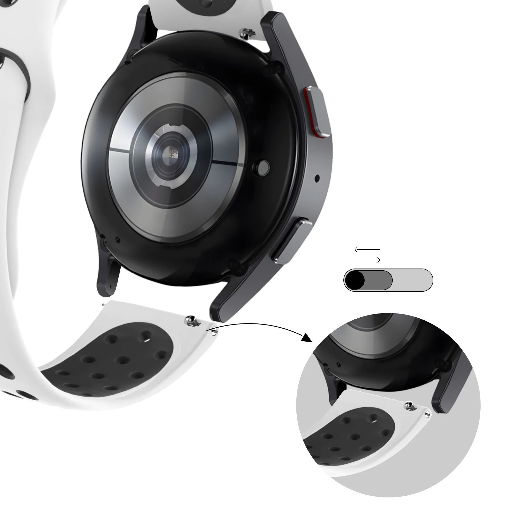 Editors Pick Bandz Xiaomi Amazfit GTS Sport Strap 'Deluxe' (White/Black)  Almost Gone!