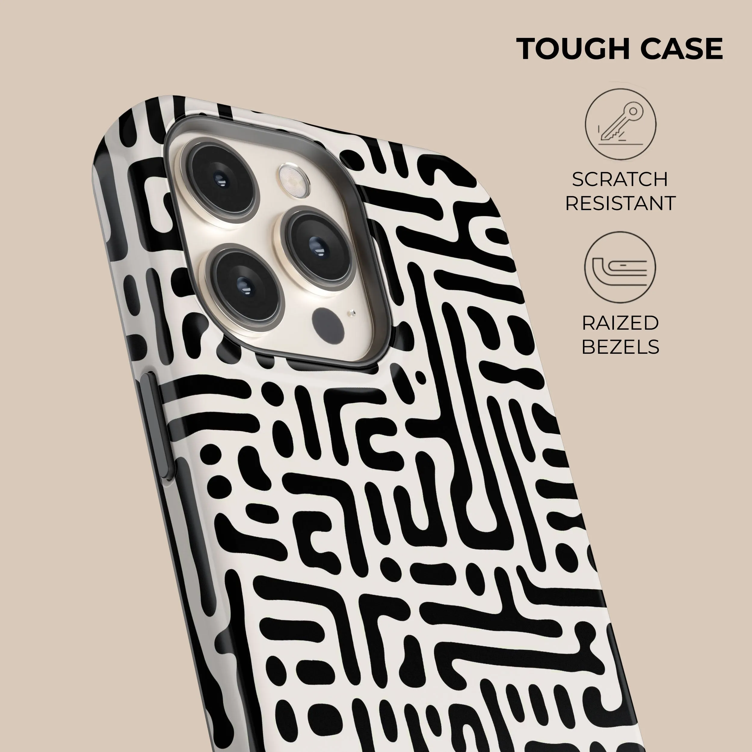 Editors Pick Black & White Maze Phone Case  Last Chance!