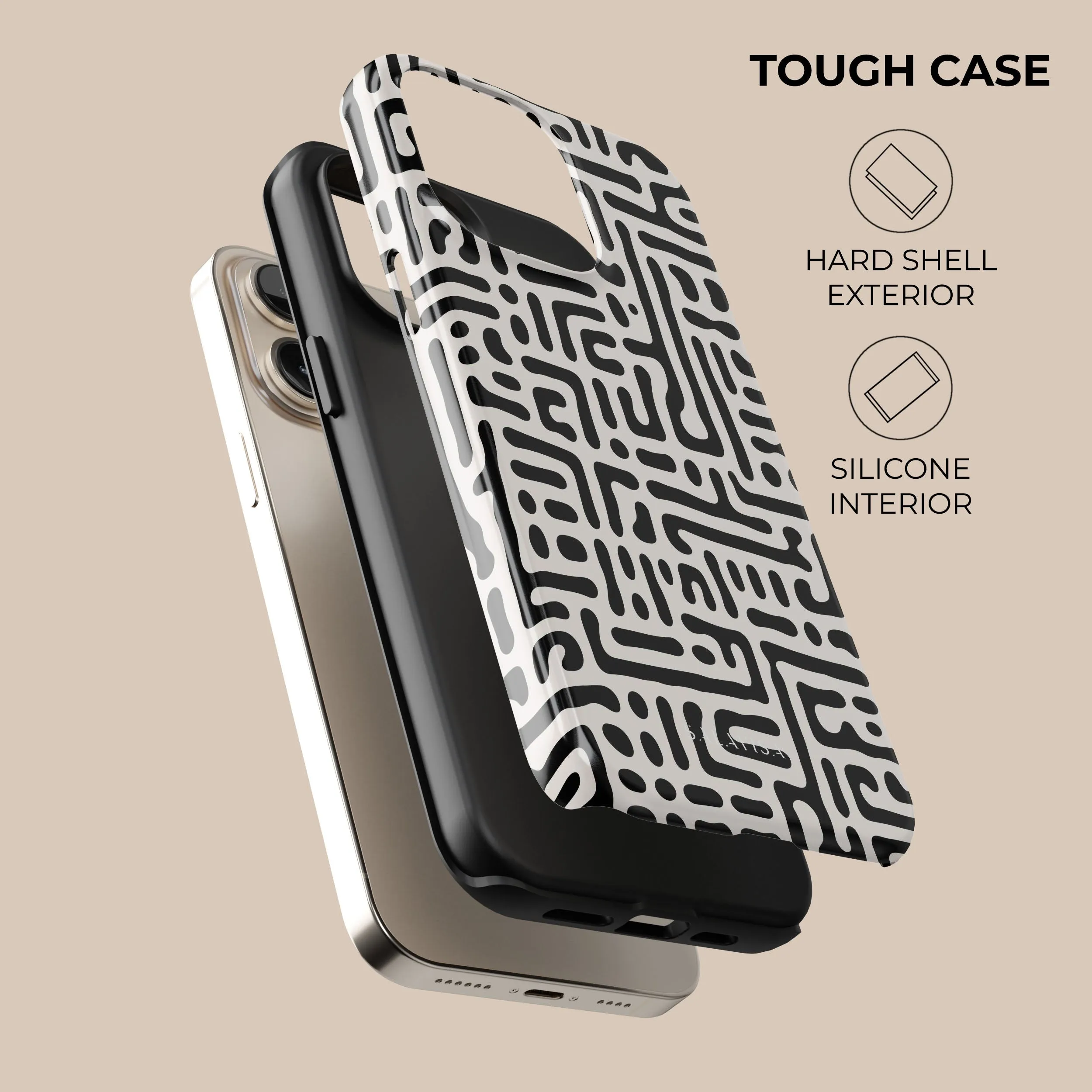 Editors Pick Black & White Maze Phone Case  Last Chance!