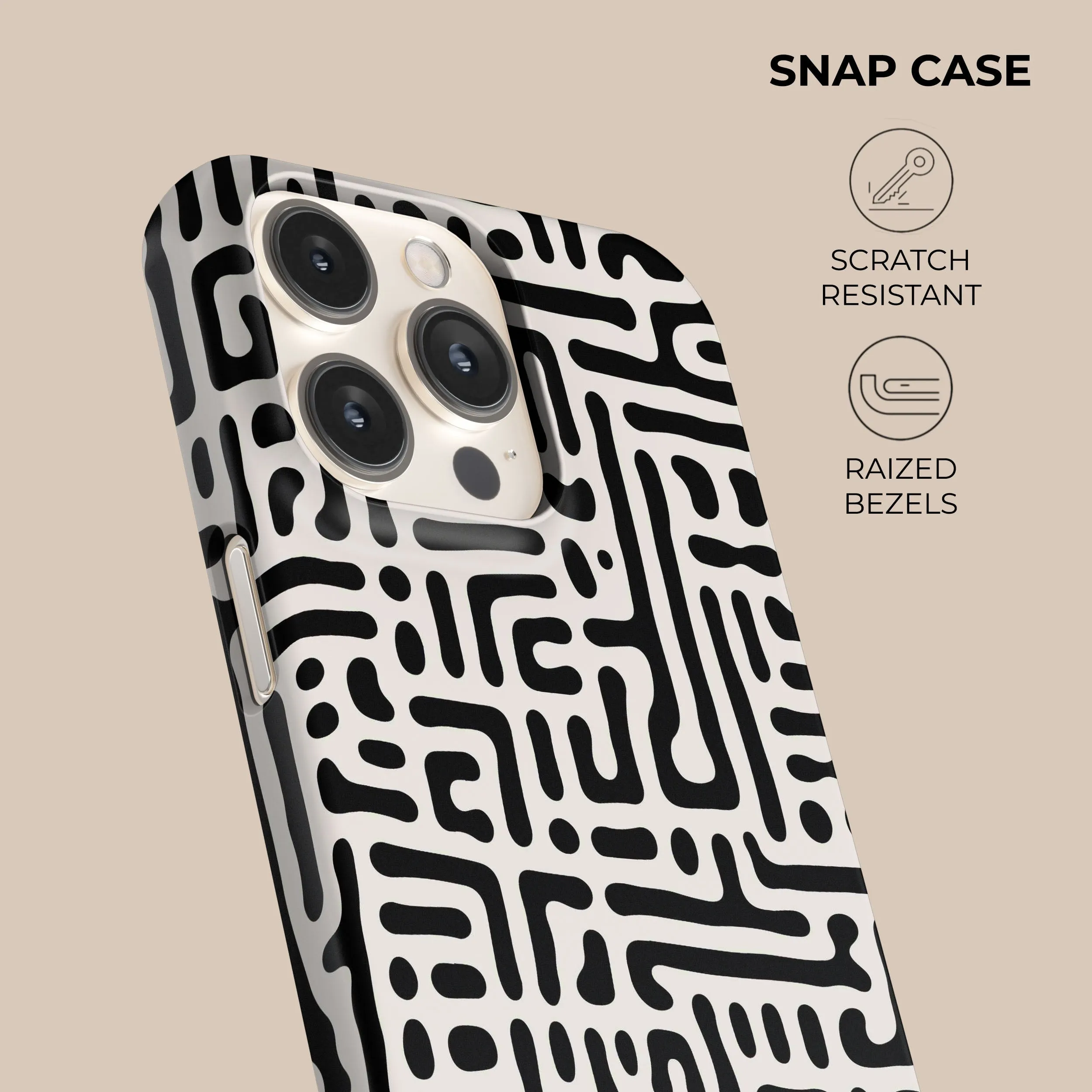 Editors Pick Black & White Maze Phone Case  Last Chance!
