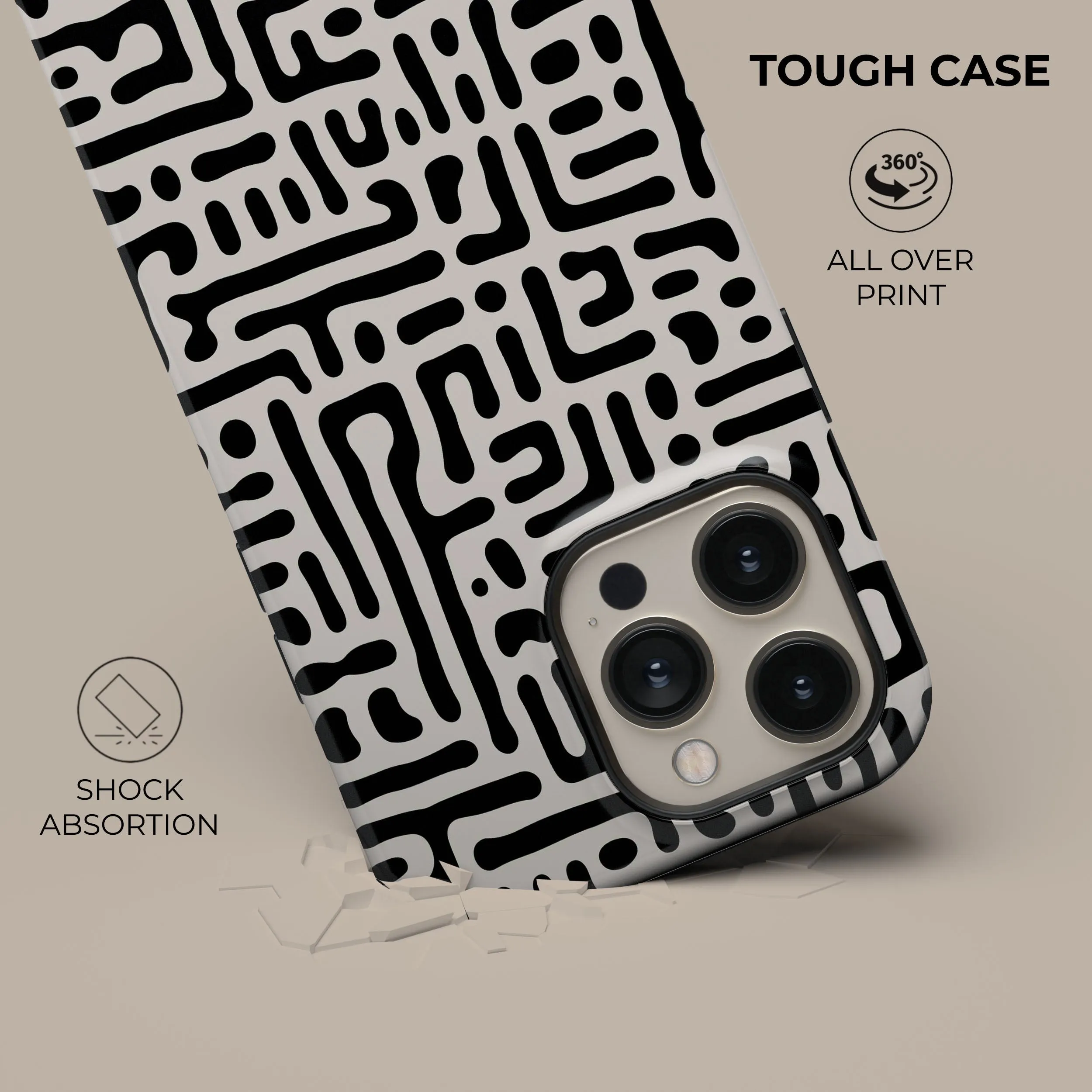 Editors Pick Black & White Maze Phone Case  Last Chance!