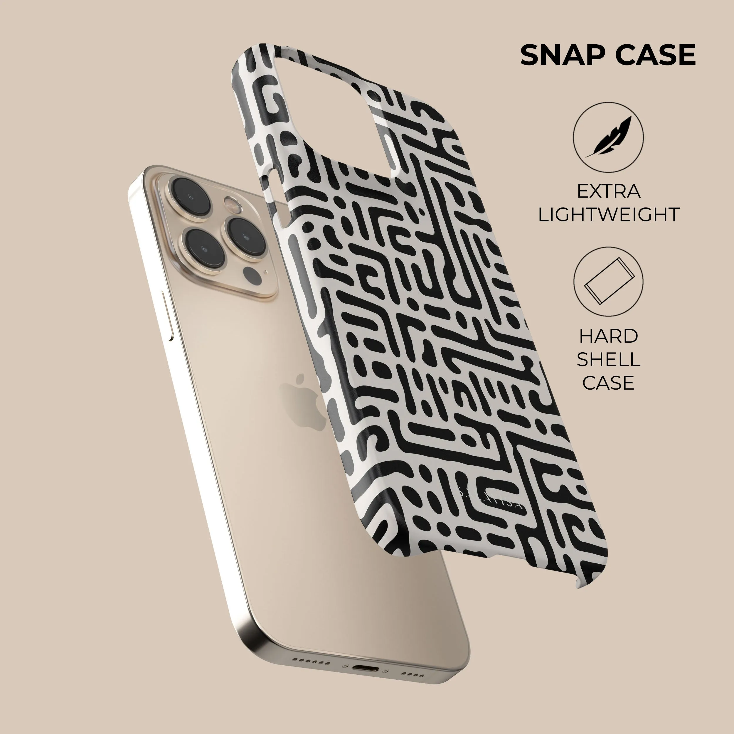 Editors Pick Black & White Maze Phone Case  Last Chance!