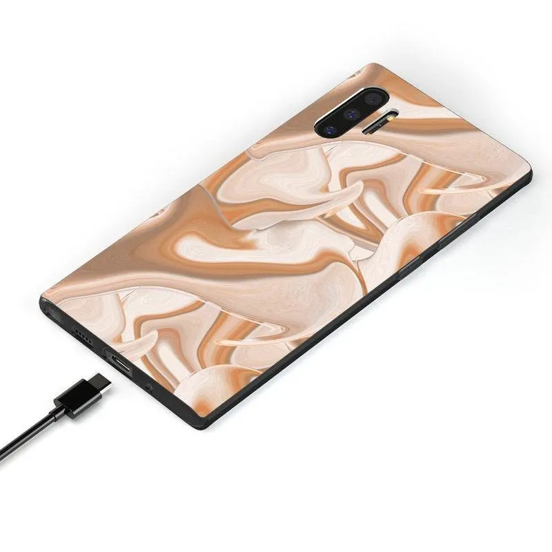 Editors Pick Caramel Delight | Marble Swirl Samsung Case  Stylish & Comfortable