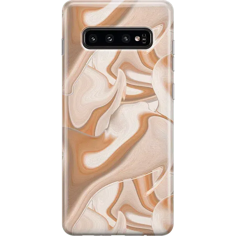 Editors Pick Caramel Delight | Marble Swirl Samsung Case  Stylish & Comfortable