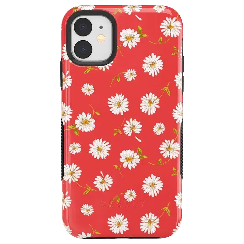 Editors Pick Daisy Daydream | Red Coral Floral Case  Stylish & Comfortable