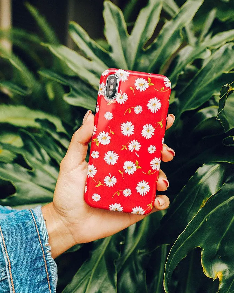 Editors Pick Daisy Daydream | Red Coral Floral Case  Stylish & Comfortable