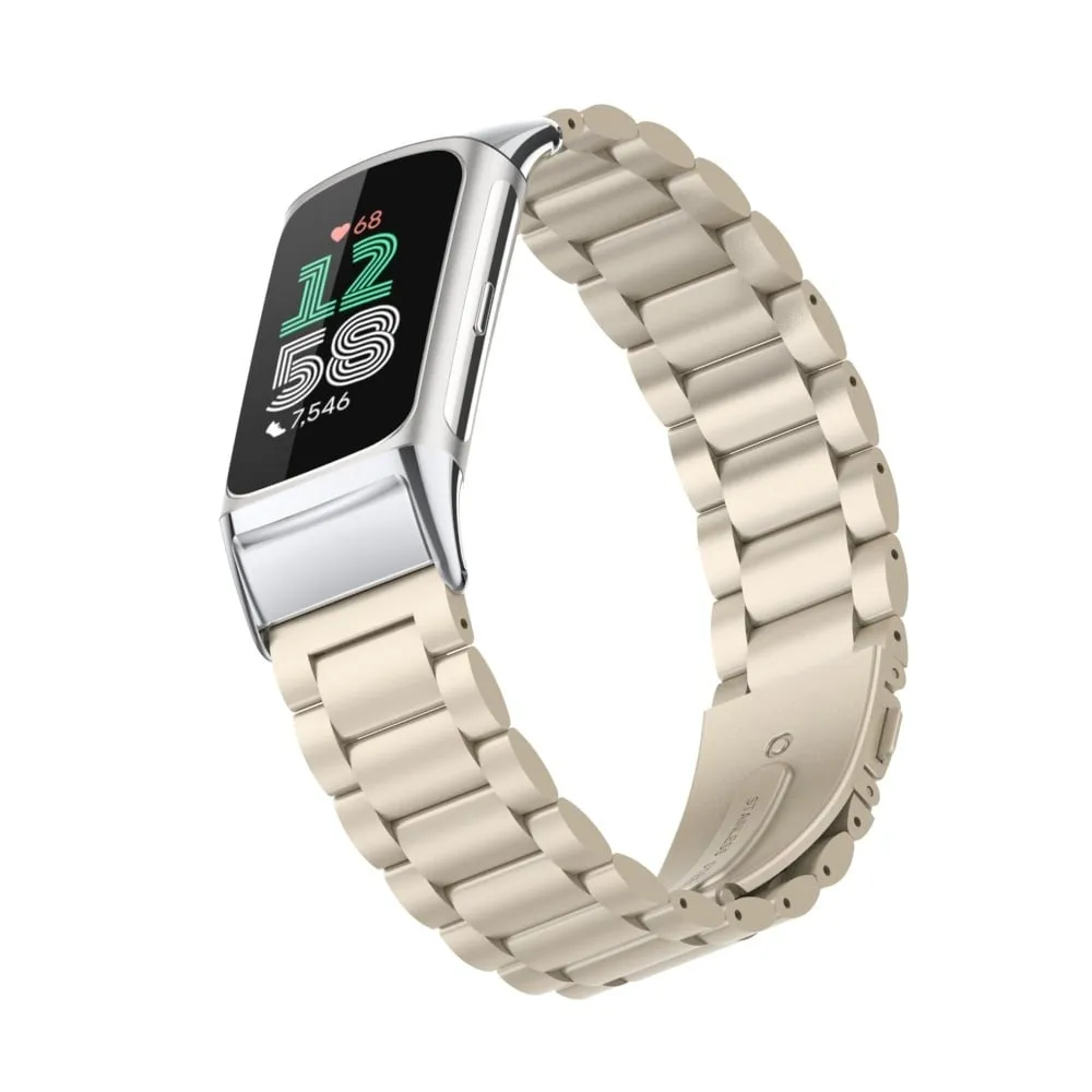 Editors Pick Fitbit Charge 6 Steel Strap (Starlight)  Limited Availability!