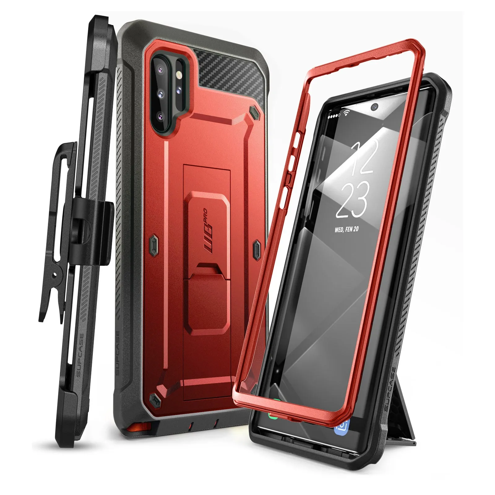 Editors Pick Galaxy Note10 Plus / Note10 Plus 5G Unicorn Beetle Pro Full-Body Rugged Case-Metallic Red  Last Few Pieces!