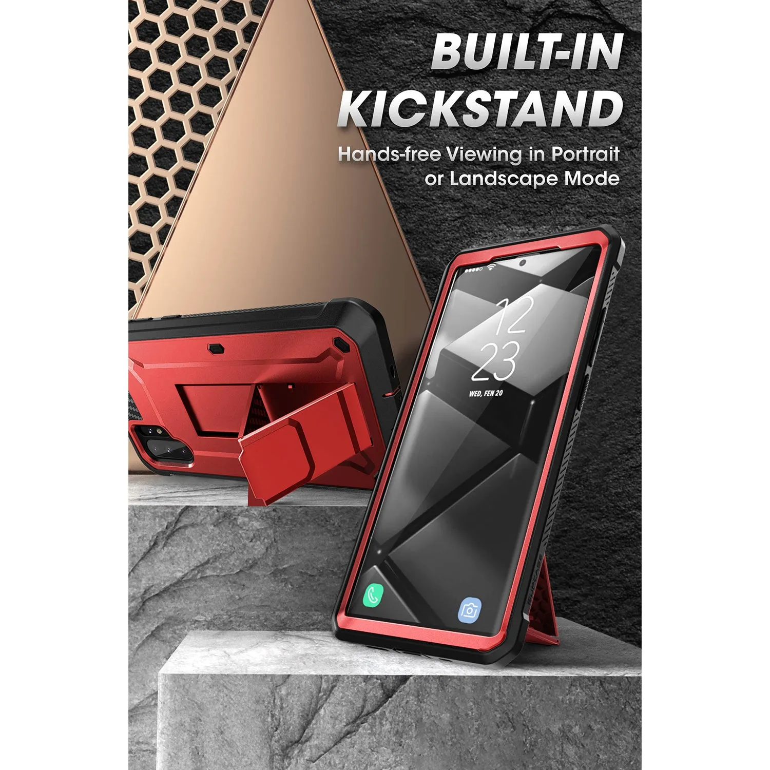 Editors Pick Galaxy Note10 Plus / Note10 Plus 5G Unicorn Beetle Pro Full-Body Rugged Case-Metallic Red  Last Few Pieces!