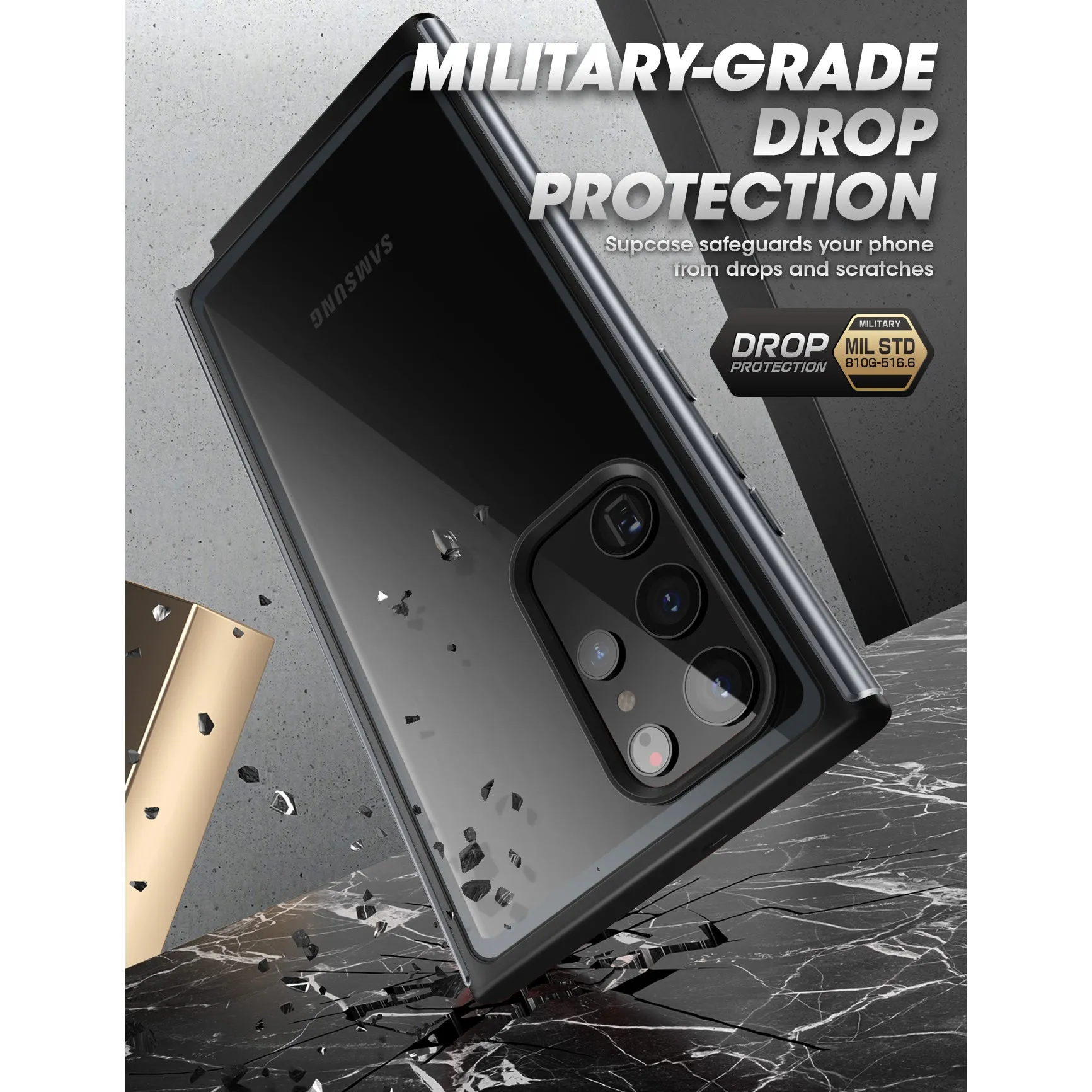 Editors Pick Galaxy S22 Ultra Unicorn Beetle EDGE XT Bumper Case-Black  Today Only!