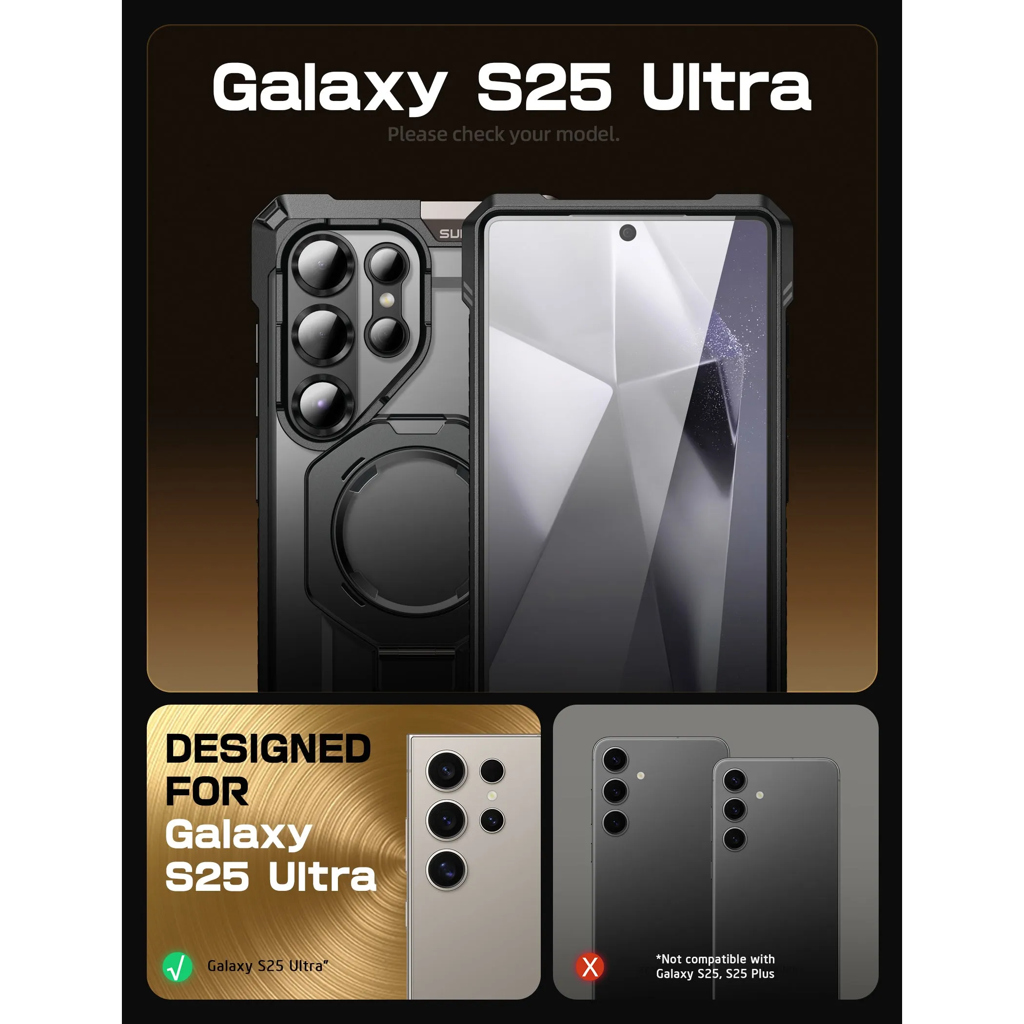 Editors Pick Galaxy S25 Ultra UB Grip MagSafe Phone Case-Black  Ends Soon!