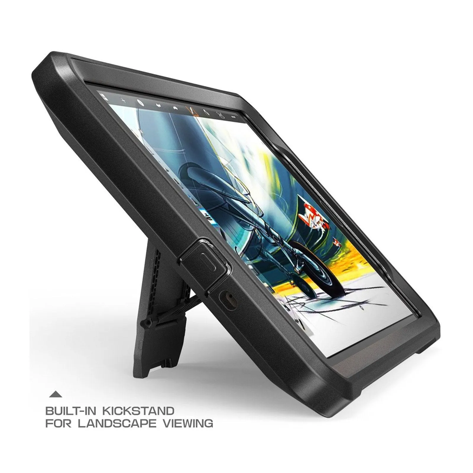 Editors Pick Galaxy Tab A 8.0 inch (2017) Unicorn Beetle Pro Rugged Case with Screen Protector and Kickstand-Black  Almost Sold Out!