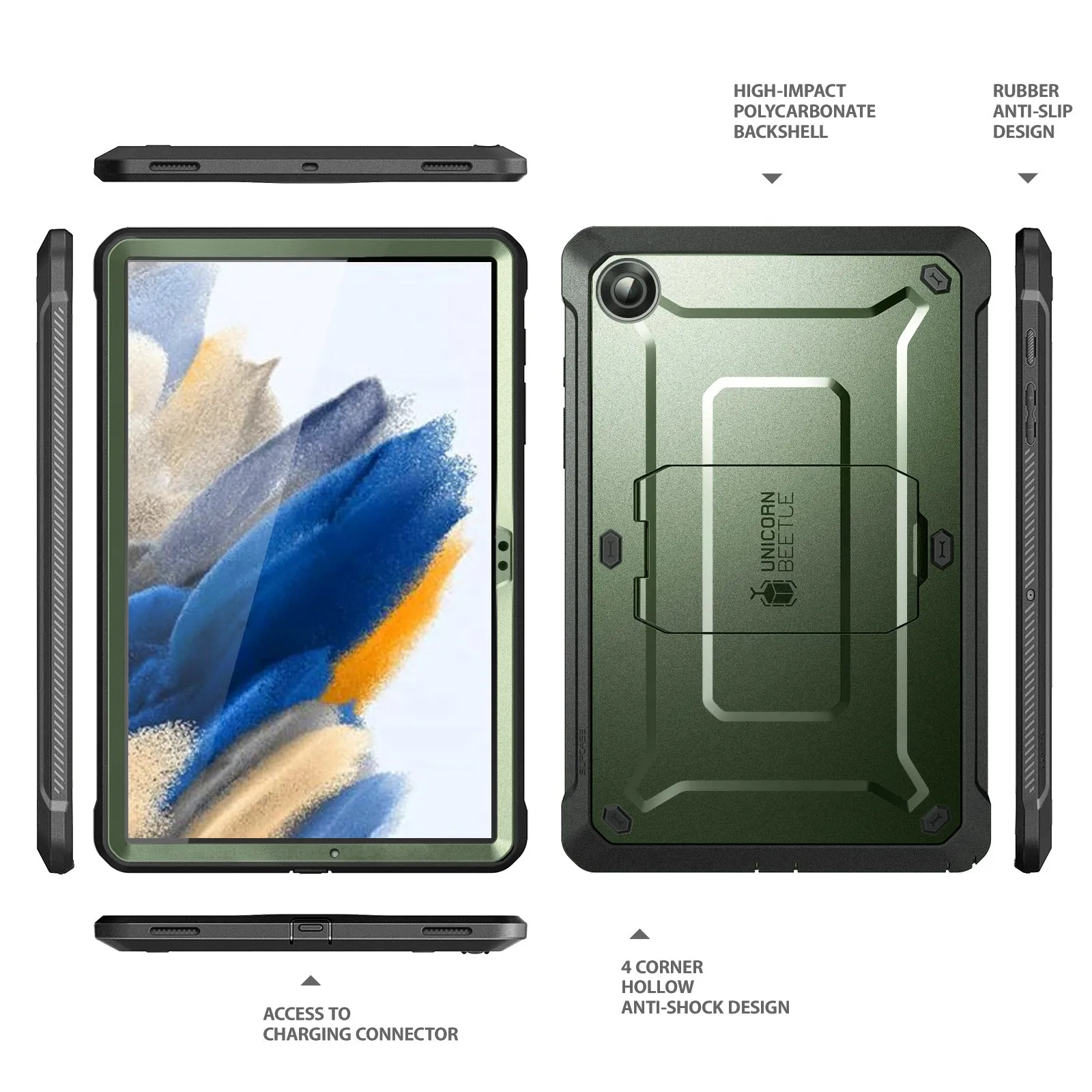 Editors Pick Galaxy Tab A8 10.5 inch (2022) Unicorn Beetle PRO Full-Body Case-Dark Green  Dont Miss Out!