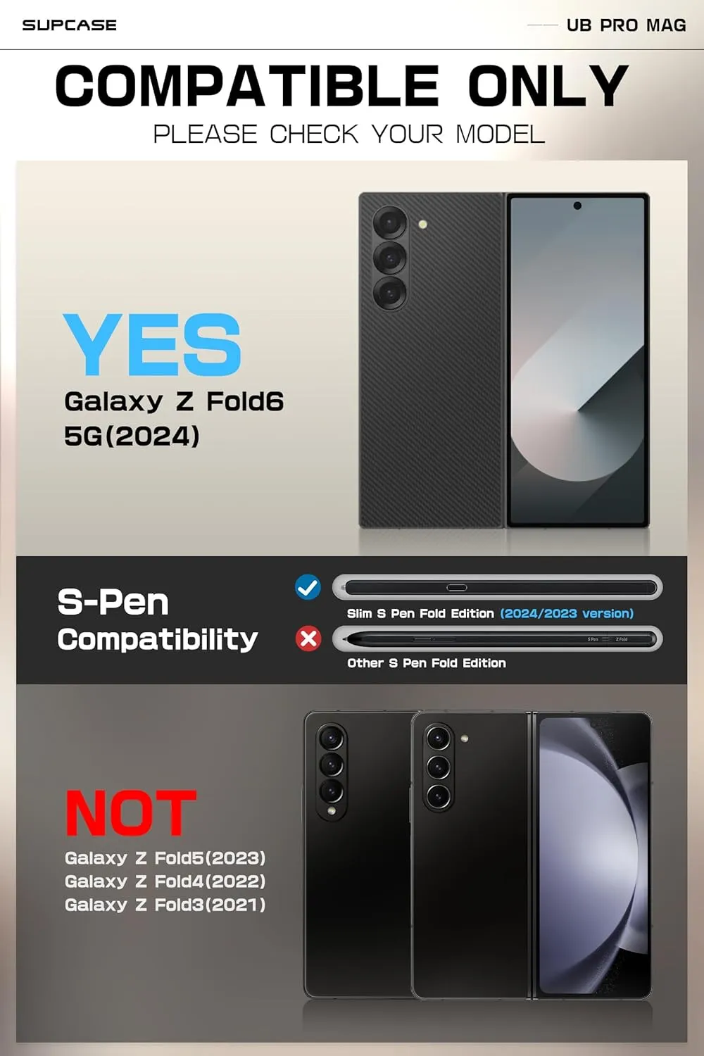 Editors Pick Galaxy Z Fold6 Unicorn Beetle PRO Mag Rugged Case - Dark Blue  Almost Sold Out!