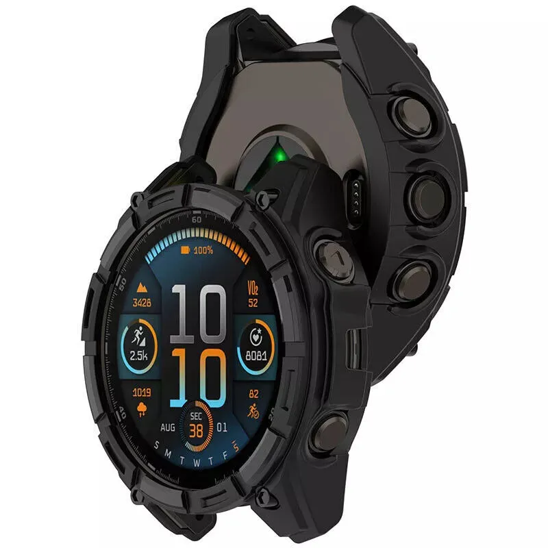 Editors Pick Garmin Fenix 8 - 47mm AMOLED Rugged TPU Case (Black)  Stylish & Comfortable