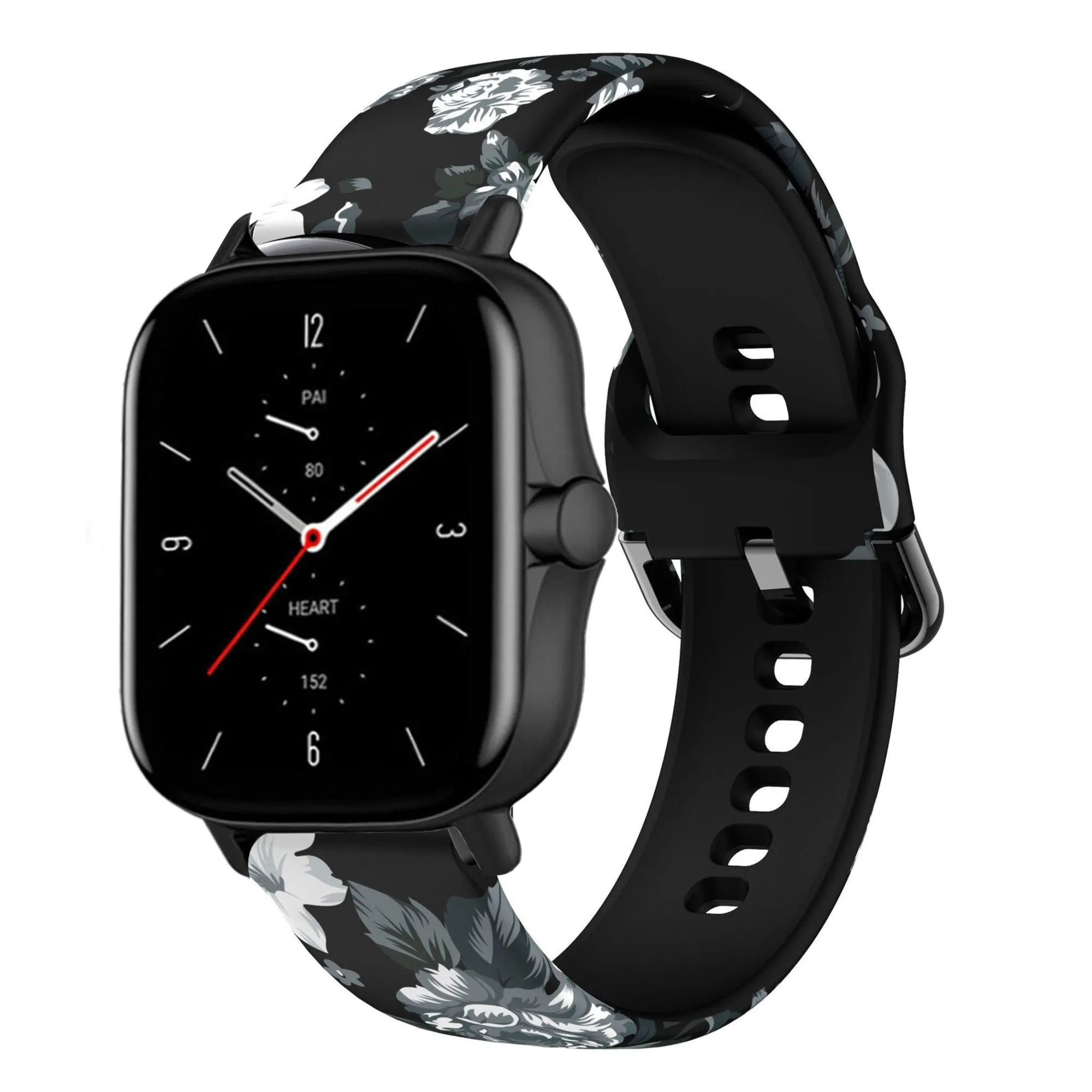 Editors Pick Grey Flower Amazfit GTS 2 Strap  Limited Release!