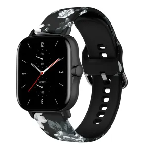 Editors Pick Grey Flower Amazfit GTS 2 Strap  Limited Release!