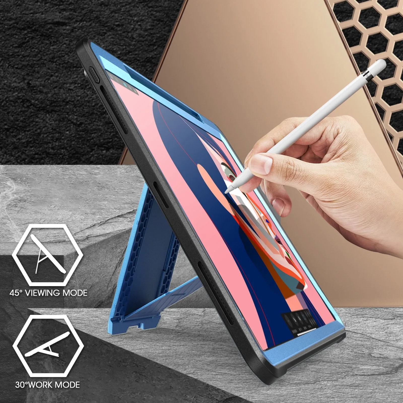 Editors Pick iPad Pro 11 Inch (2020) Unicorn Beetle Pro Rugged Case-Metallic Blue  Limited Availability!