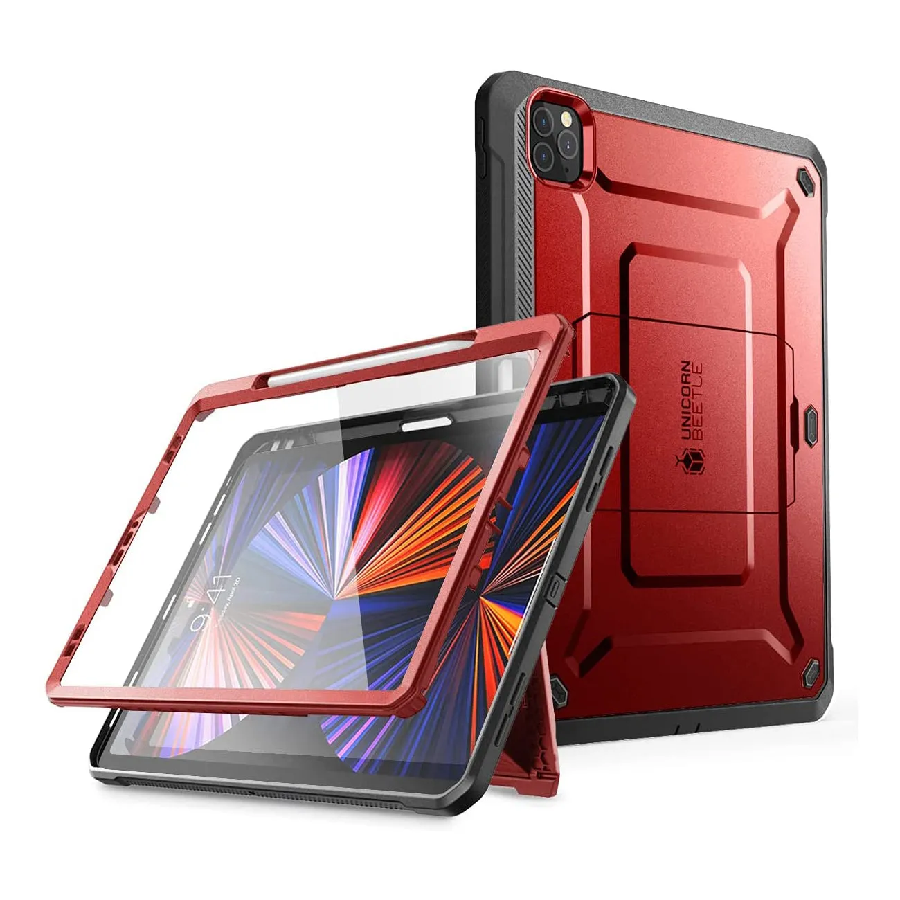 Editors Pick iPad Pro 12.9 Inch (2021) Unicorn Beetle Pro Rugged Case-Metallic Red  Last Chance!