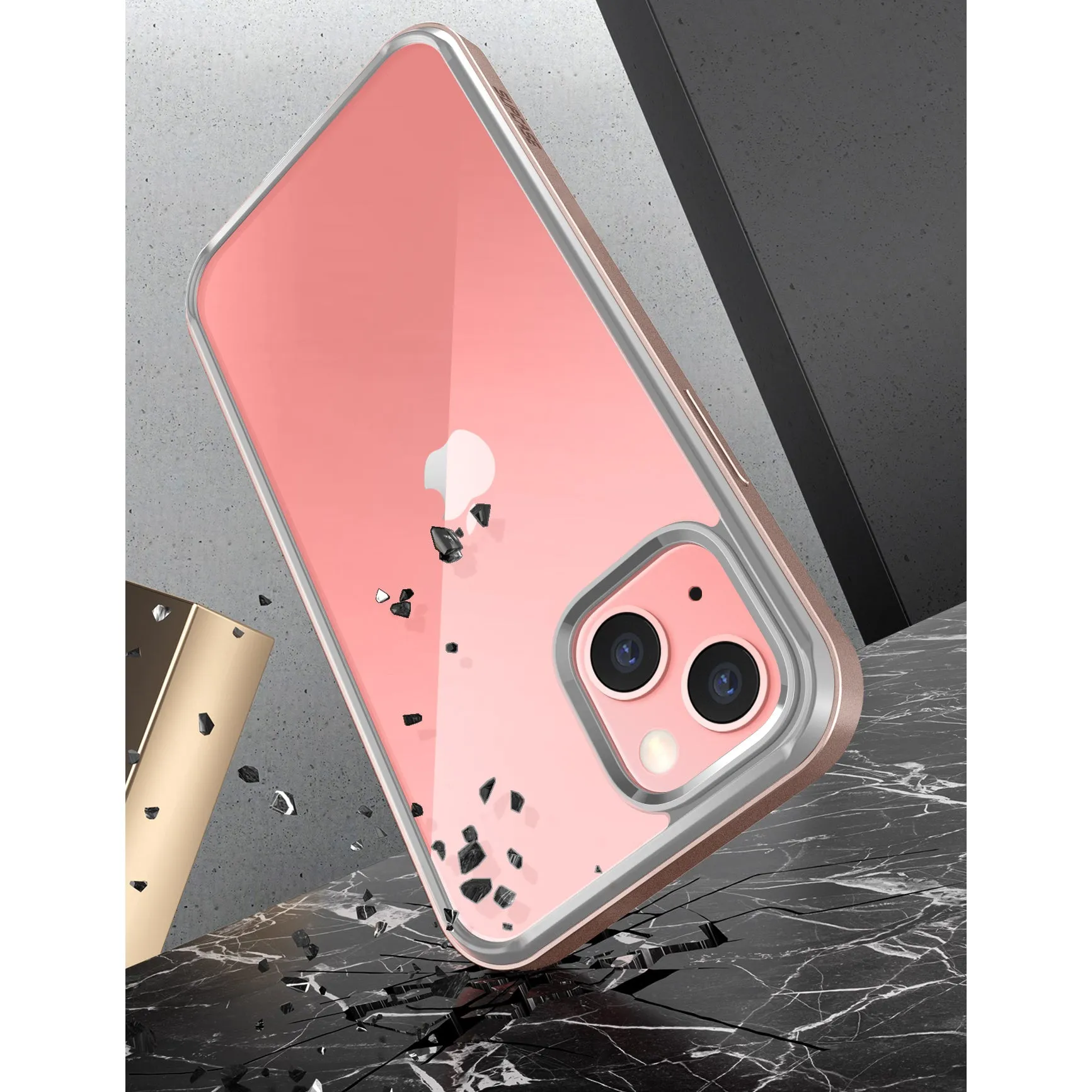 Editors Pick iPhone 13 6.1 inch Unicorn Beetle Edge Clear Bumper Case-Peach  Last Chance!