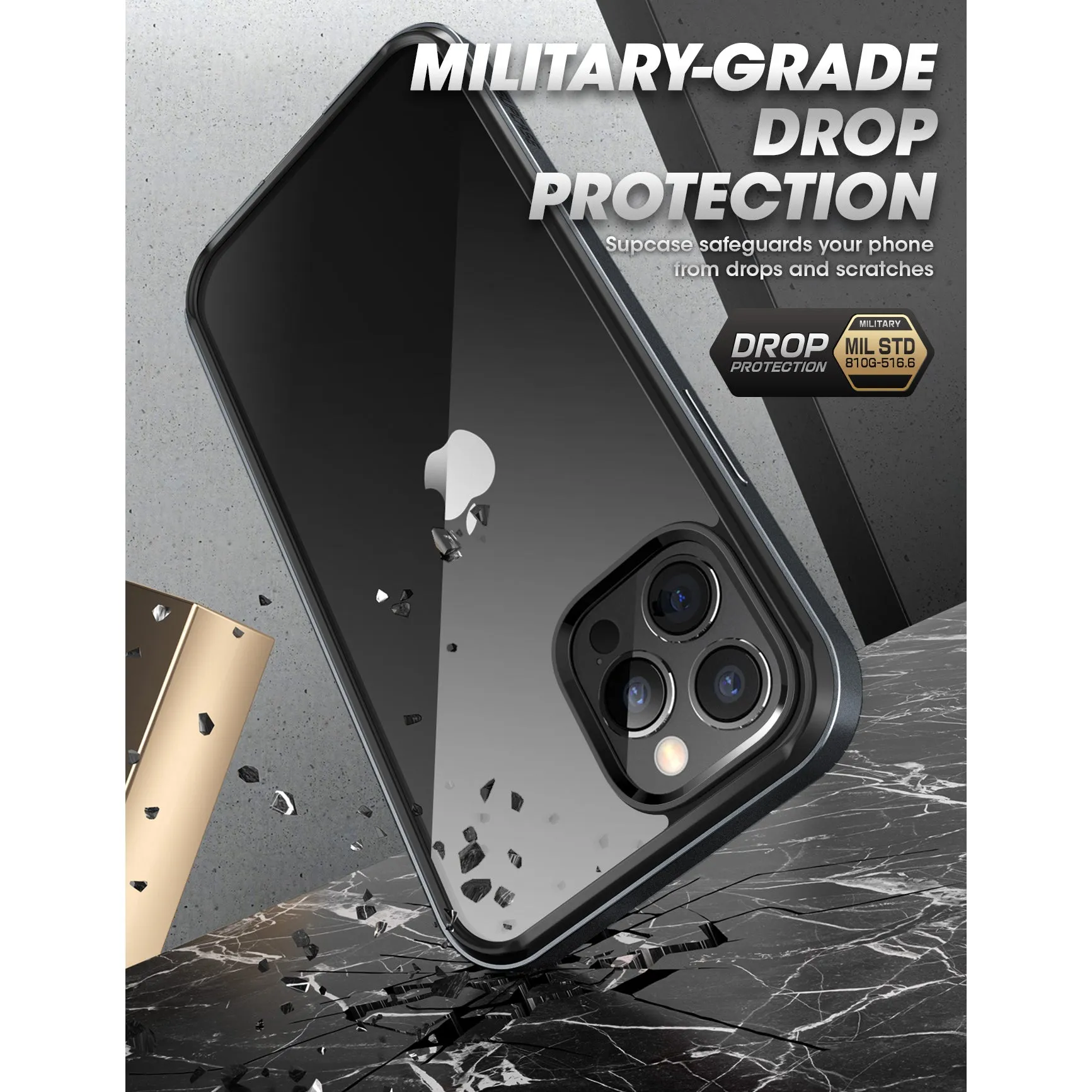 Editors Pick iPhone 13 Pro 6.1 inch Unicorn Beetle Edge Clear Bumper Case-Black  Almost Gone!