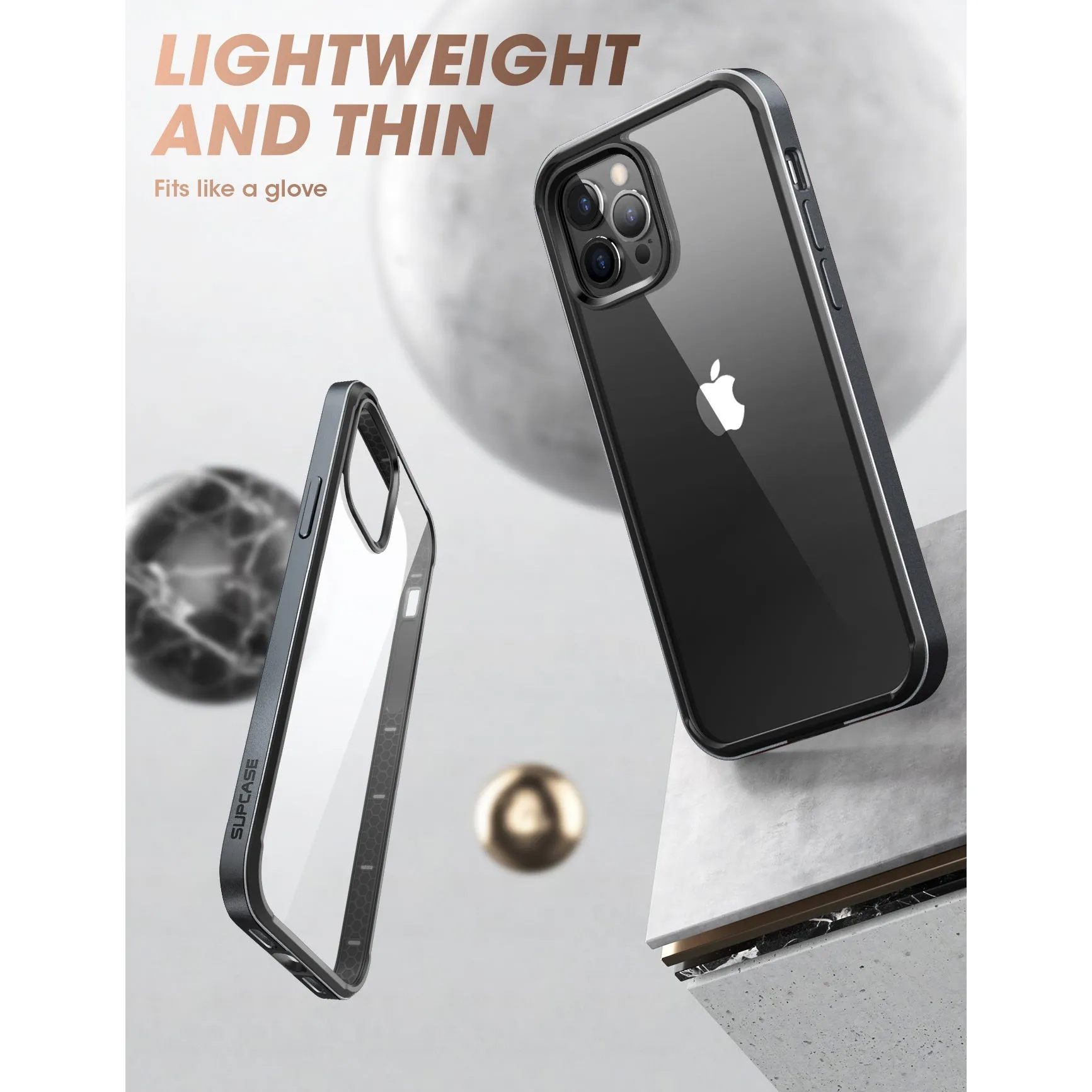Editors Pick iPhone 13 Pro 6.1 inch Unicorn Beetle Edge Clear Bumper Case-Black  Almost Gone!