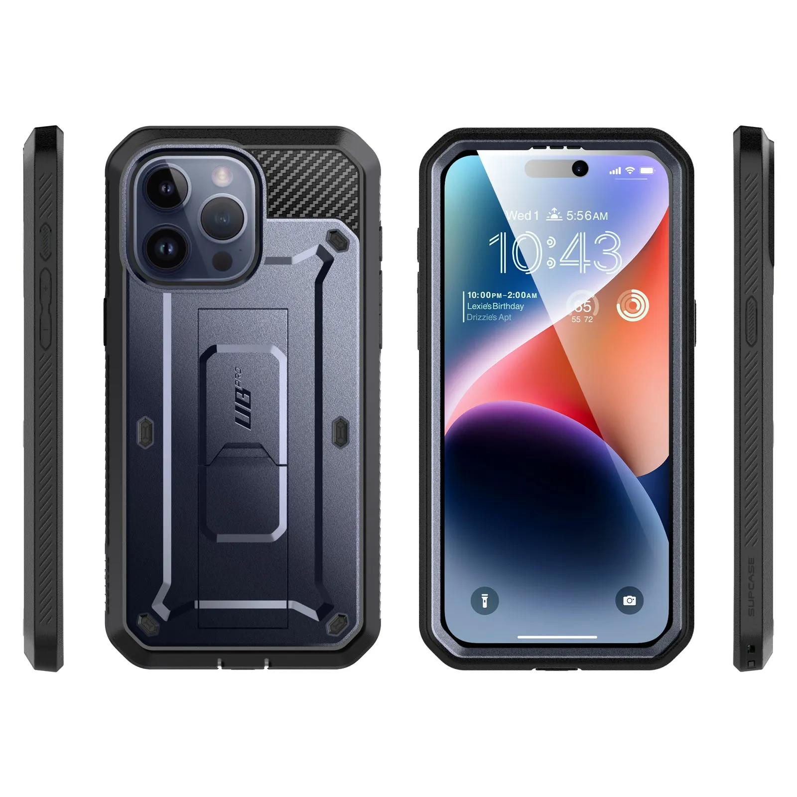Editors Pick iPhone 15 Pro 6.1 inch Unicorn Beetle Pro Rugged Case-Dark Blue  Today Only!