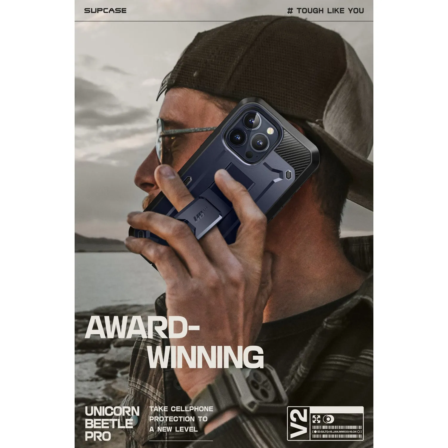Editors Pick iPhone 15 Pro 6.1 inch Unicorn Beetle Pro Rugged Case-Dark Blue  Today Only!