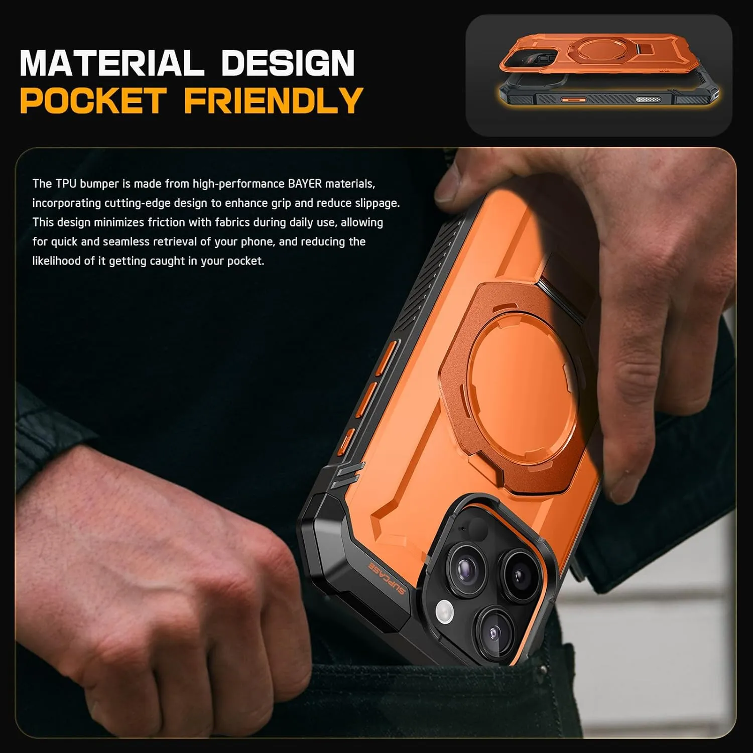 Editors Pick iPhone 16 Pro Max 6.9 inch UB Grip MagSafe Camera Control Button Phone Case-Magma  Limited Availability!