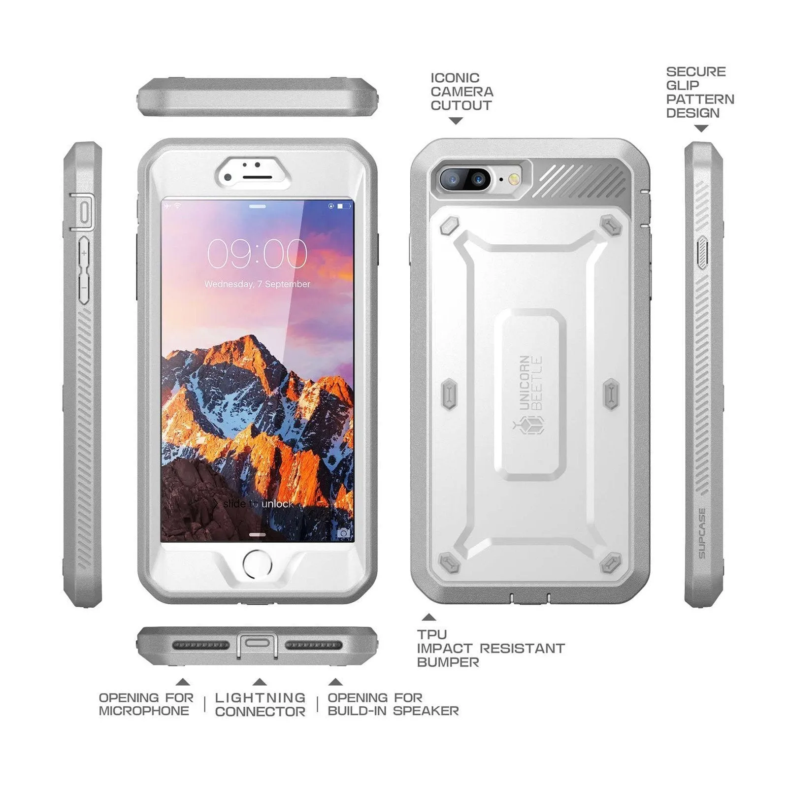 Editors Pick iPhone 7 Unicorn Beetle Pro Holster Case-White  Last Chance!