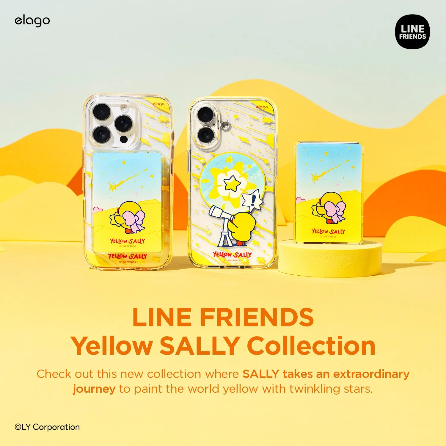 Editors Pick LINE FRIENDS | 2025 Yellow Sally MagSafe Hybrid Case  Stylish & Comfortable