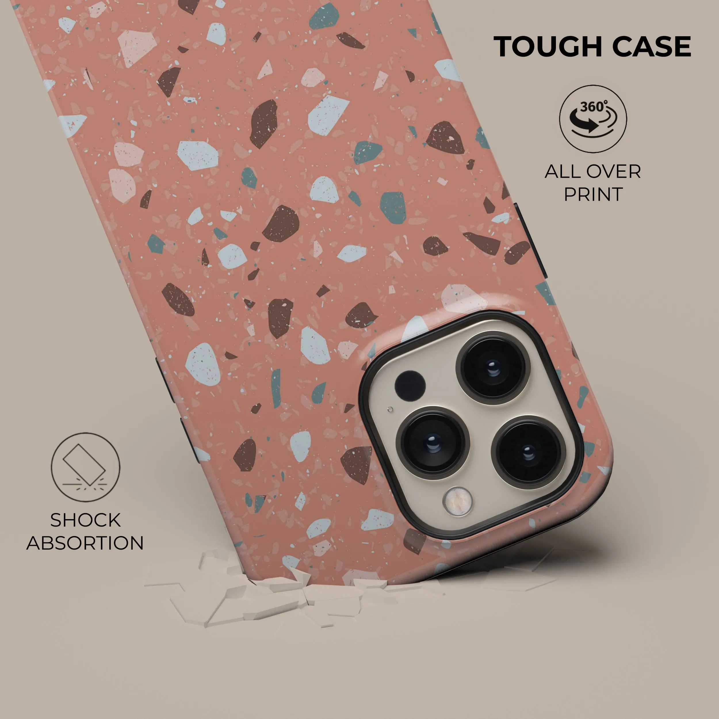 Editors Pick Pinky Terrazzo Phone Case  Last Chance!