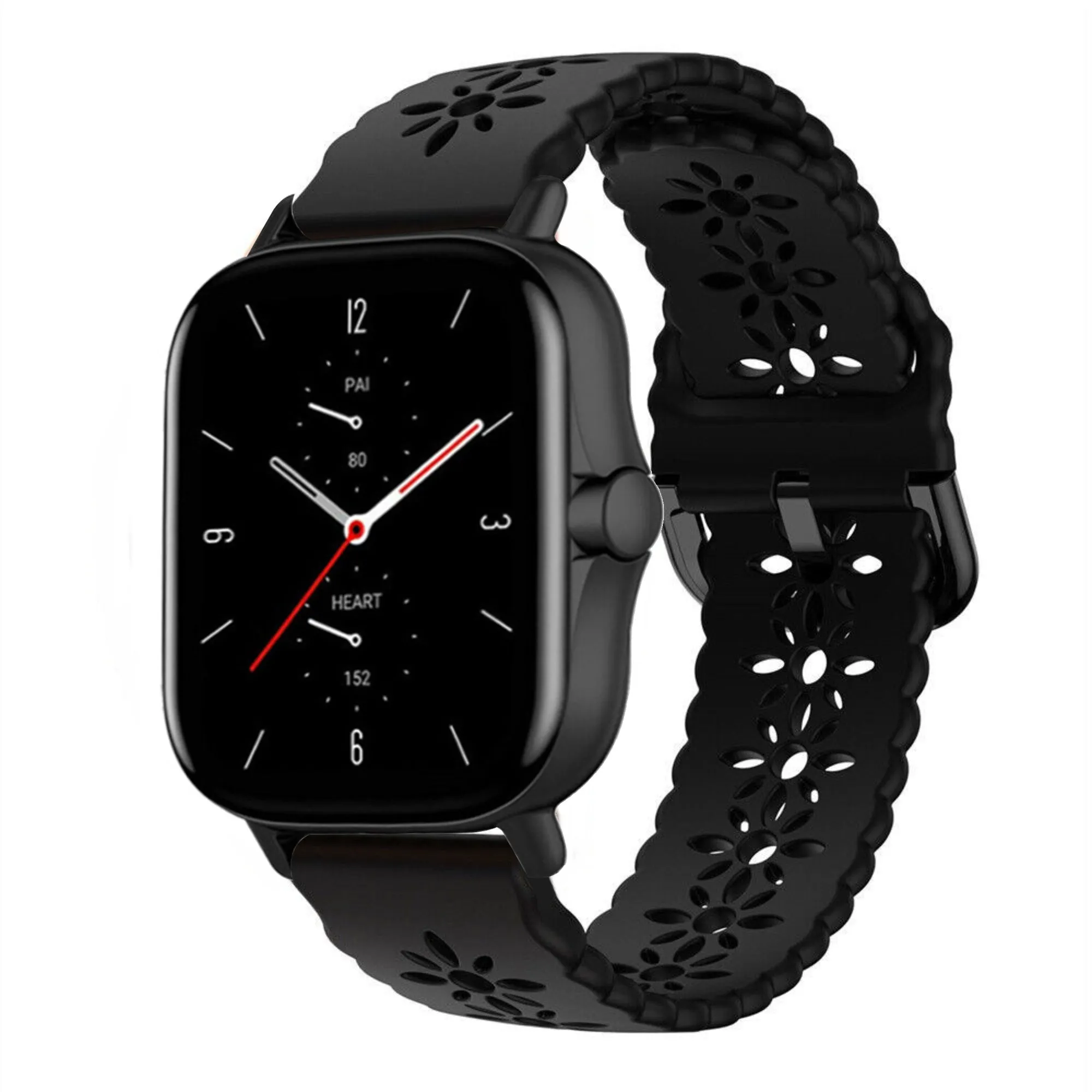 Exclusive Amazfit GTS 2 Silicone Strap Patterned (Black)  Last Chance!