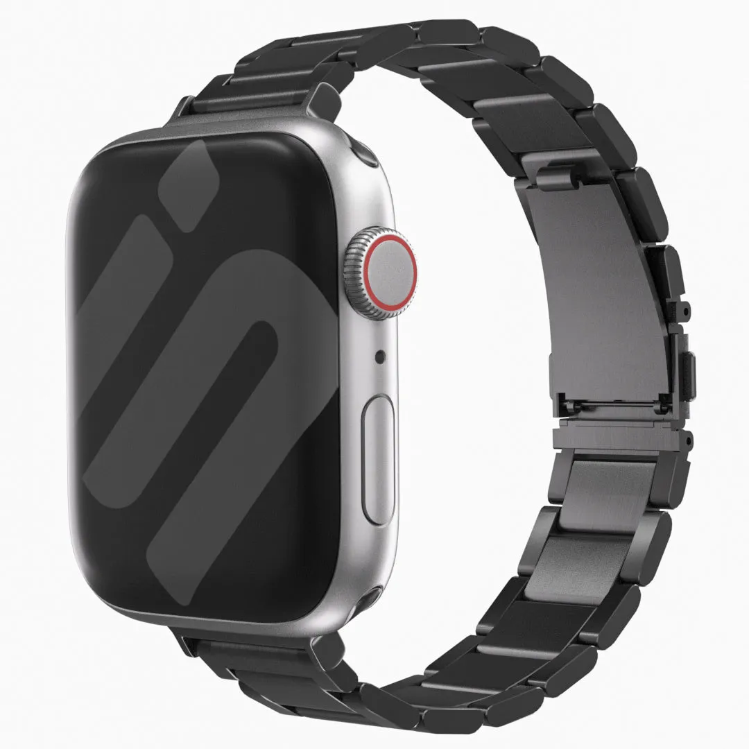 Exclusive Apple Watch Luxury Metal Strap 'Slim' (Black)  Almost Sold Out!