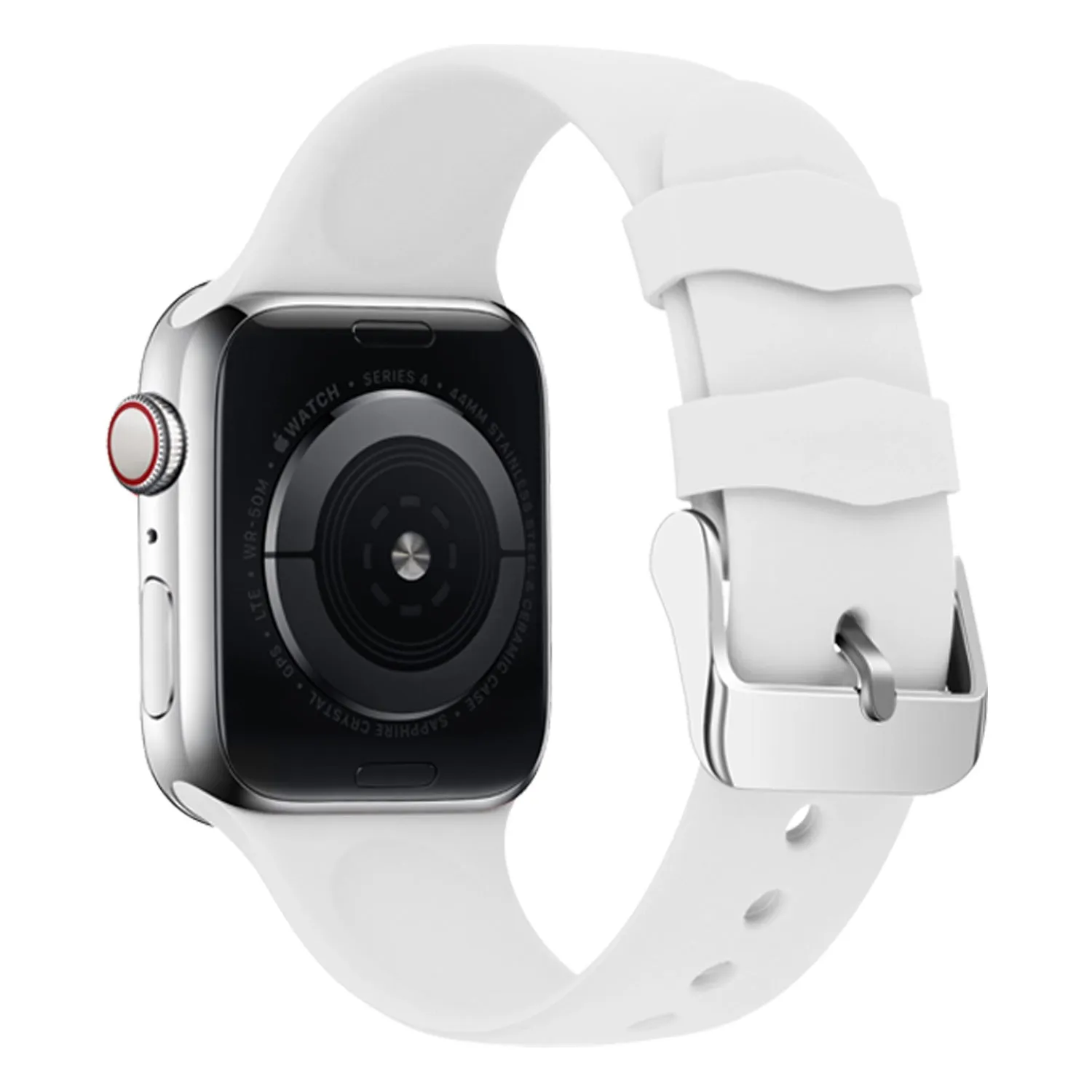 Exclusive Apple Watch Silicone Strap with Buckle (White)  Last Few Pieces!