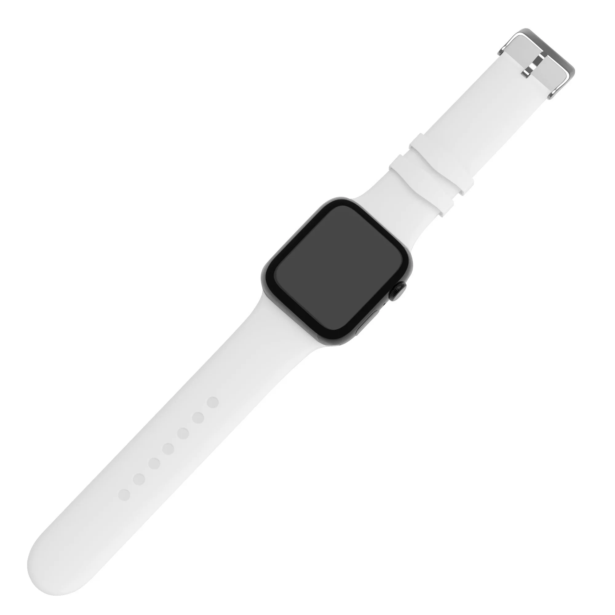 Exclusive Apple Watch Silicone Strap with Buckle (White)  Last Few Pieces!