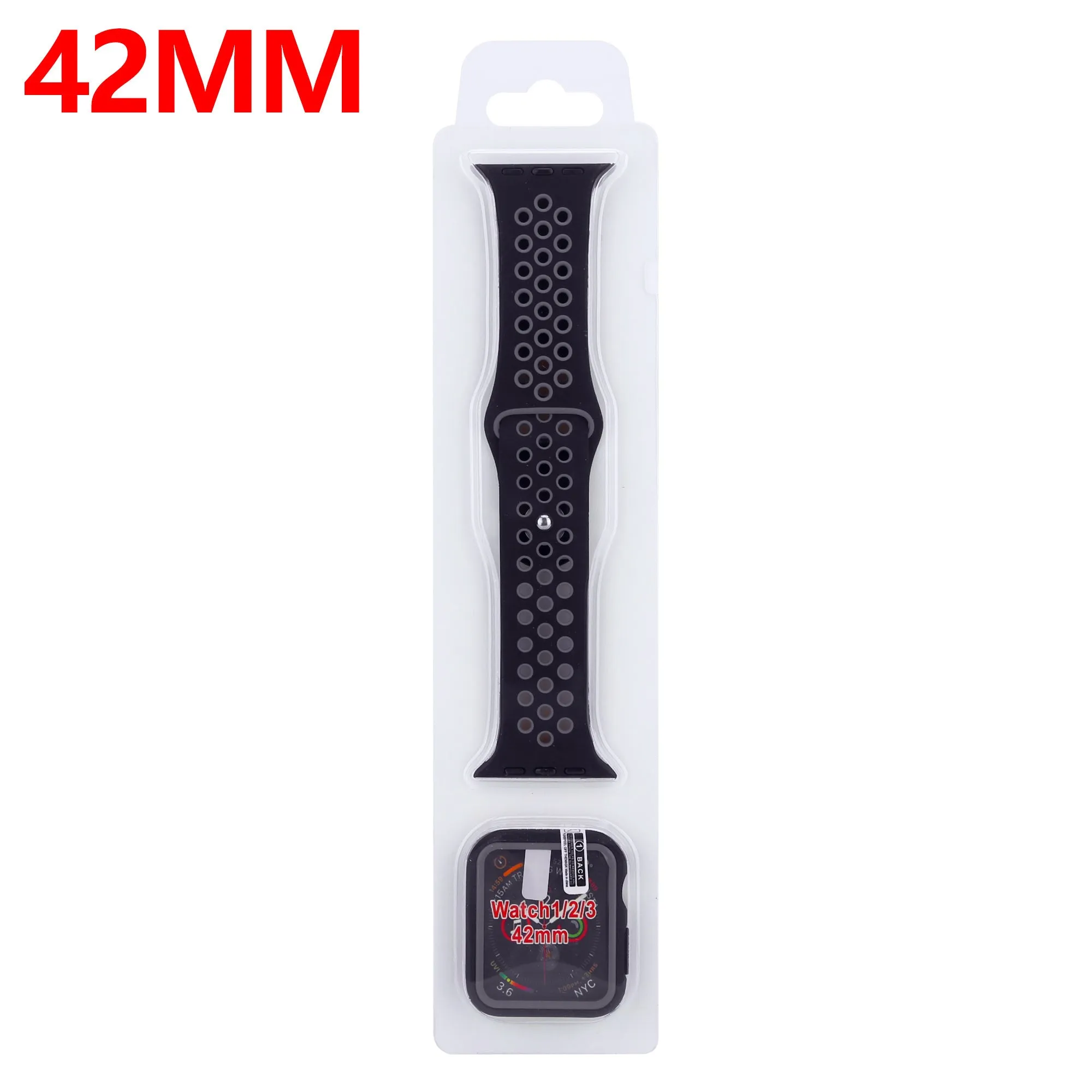 Exclusive Apple Watch Sport Strap   TPU Case (Black/Grey)  Last Few Pieces!