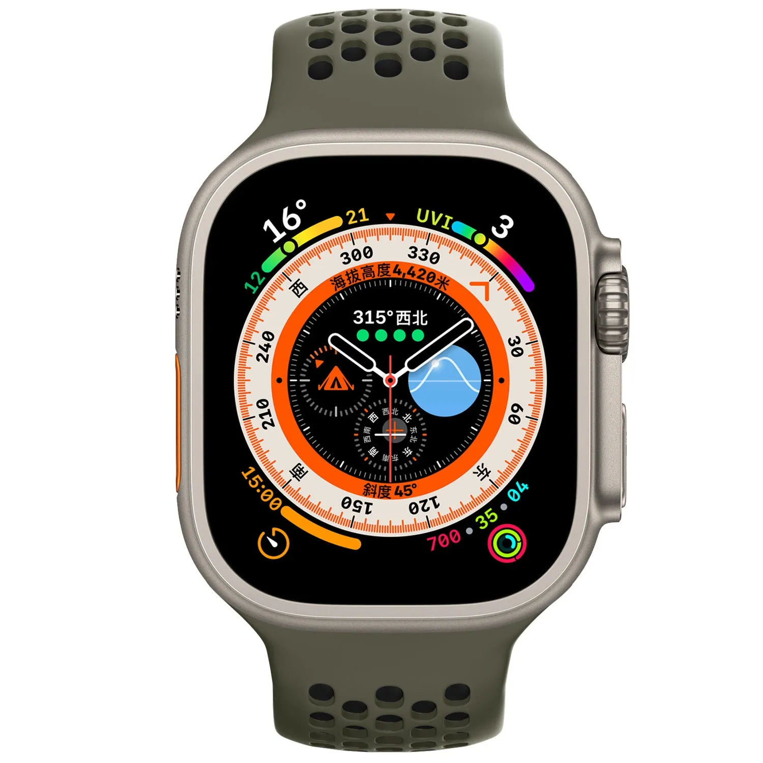 Exclusive Apple Watch Sport Strap with Buckle (Army Green/Black)  Dont Miss Out!
