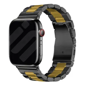 Exclusive Apple Watch Steel Strap (Black/Gold)  Last Few Pieces!