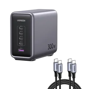 Exclusive (Bundle) Nexode 300W Charger   6.6FT 100W USB-C Cable 2 Pack  Stylish & Comfortable