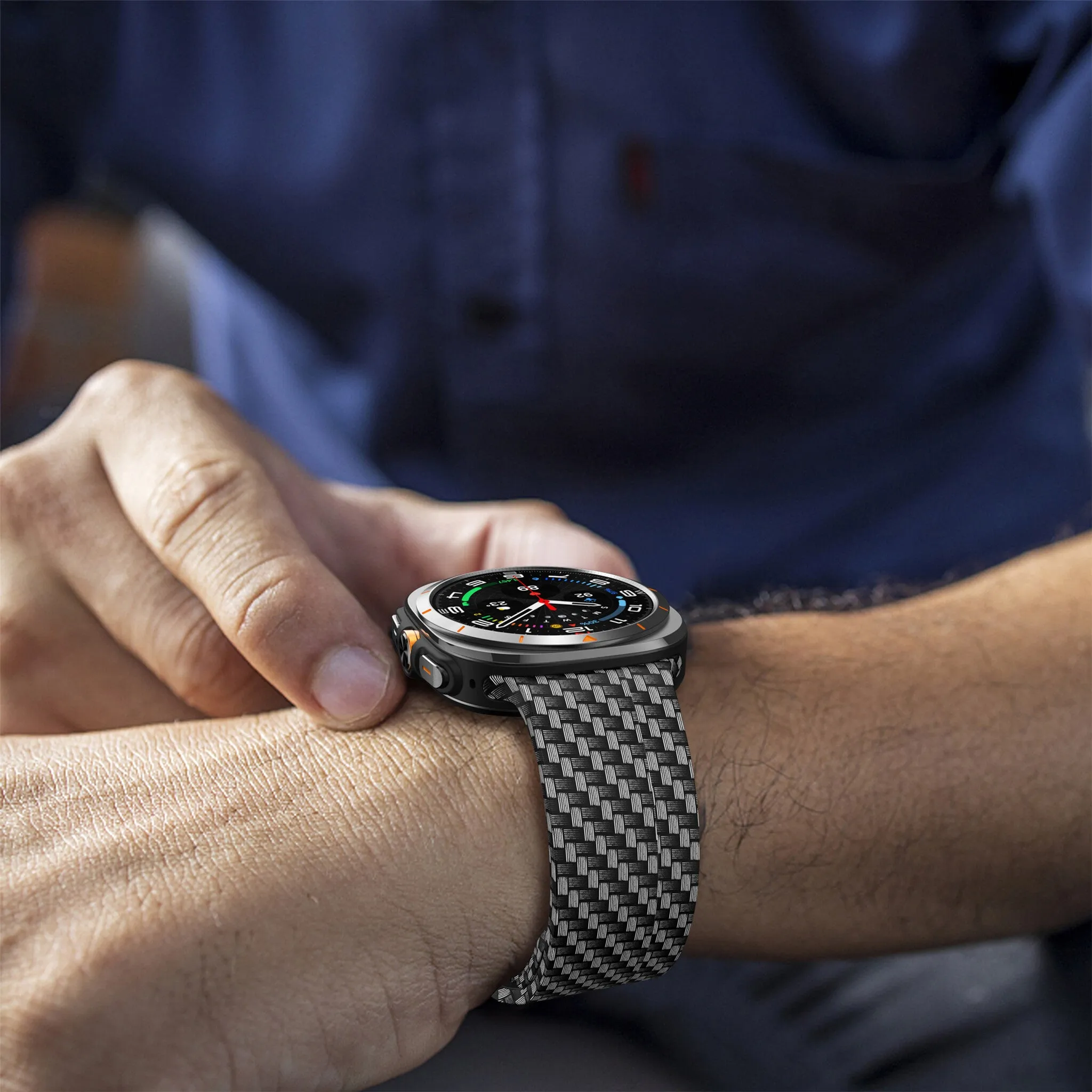 Exclusive Carbon Fiber Samsung Galaxy Watch Ultra Silicone Strap  Limited Stock!