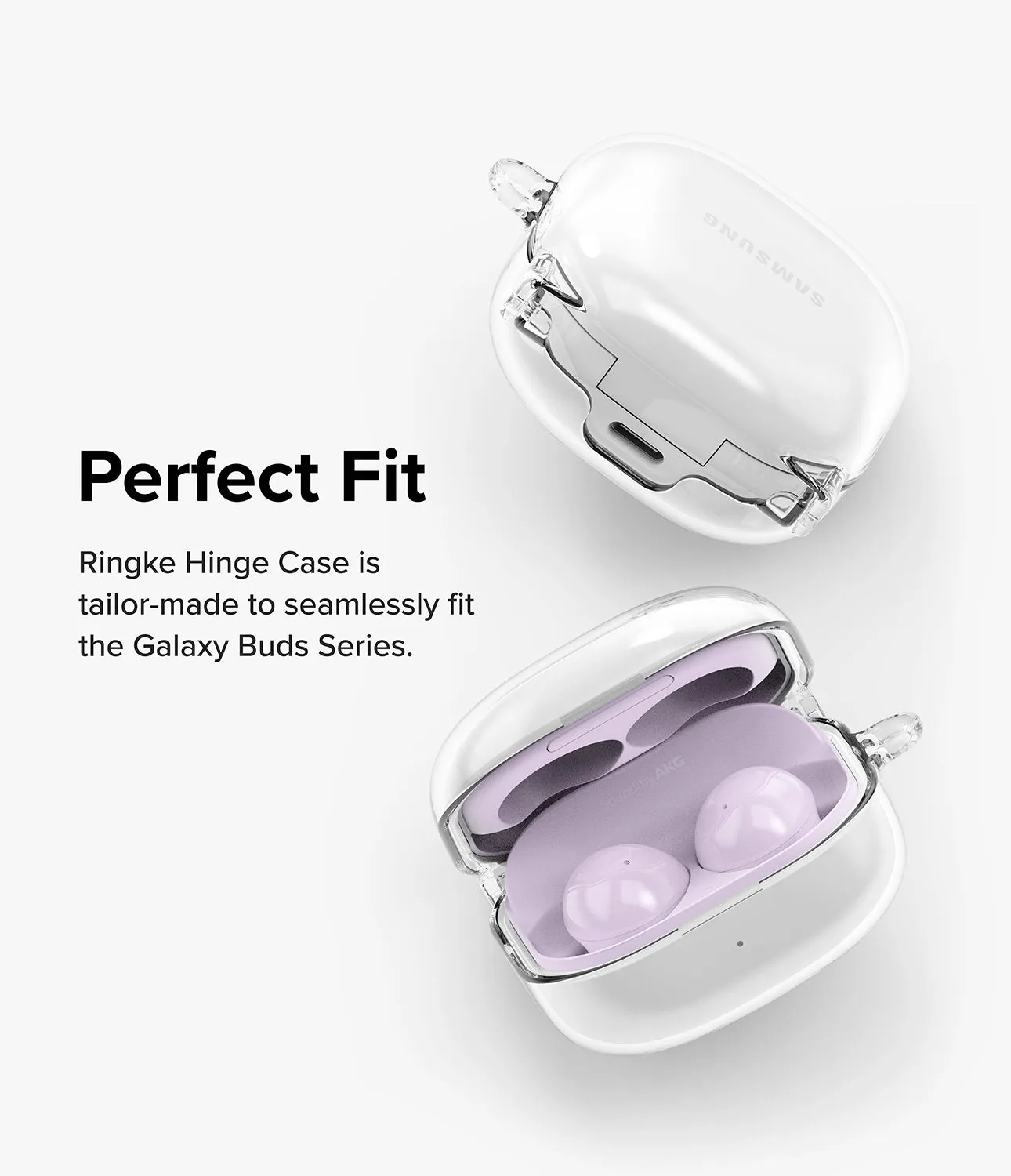 Exclusive Galaxy Buds FE / 2 Pro / Buds 2 / Galaxy Buds Pro / Live Case | Hinge - Clear  Stylish & Comfortable