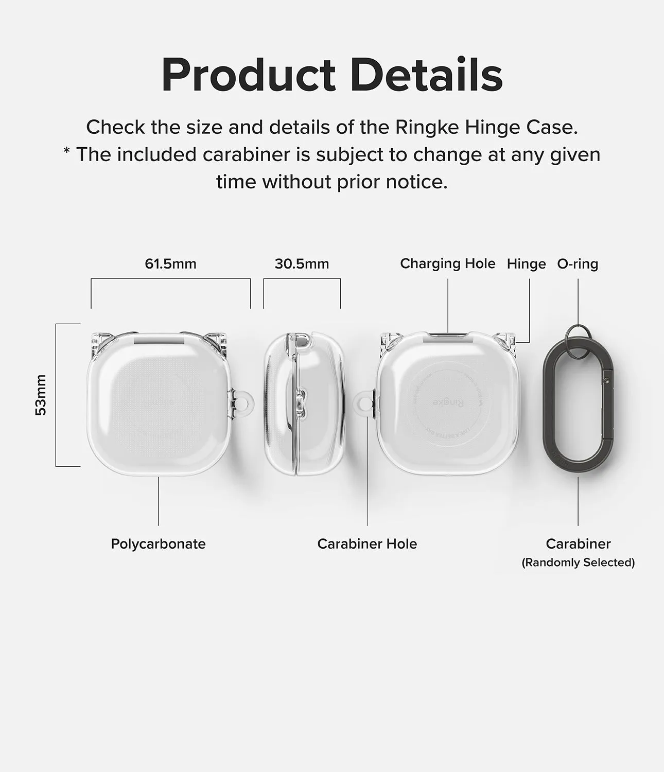 Exclusive Galaxy Buds FE / 2 Pro / Buds 2 / Galaxy Buds Pro / Live Case | Hinge - Clear  Stylish & Comfortable