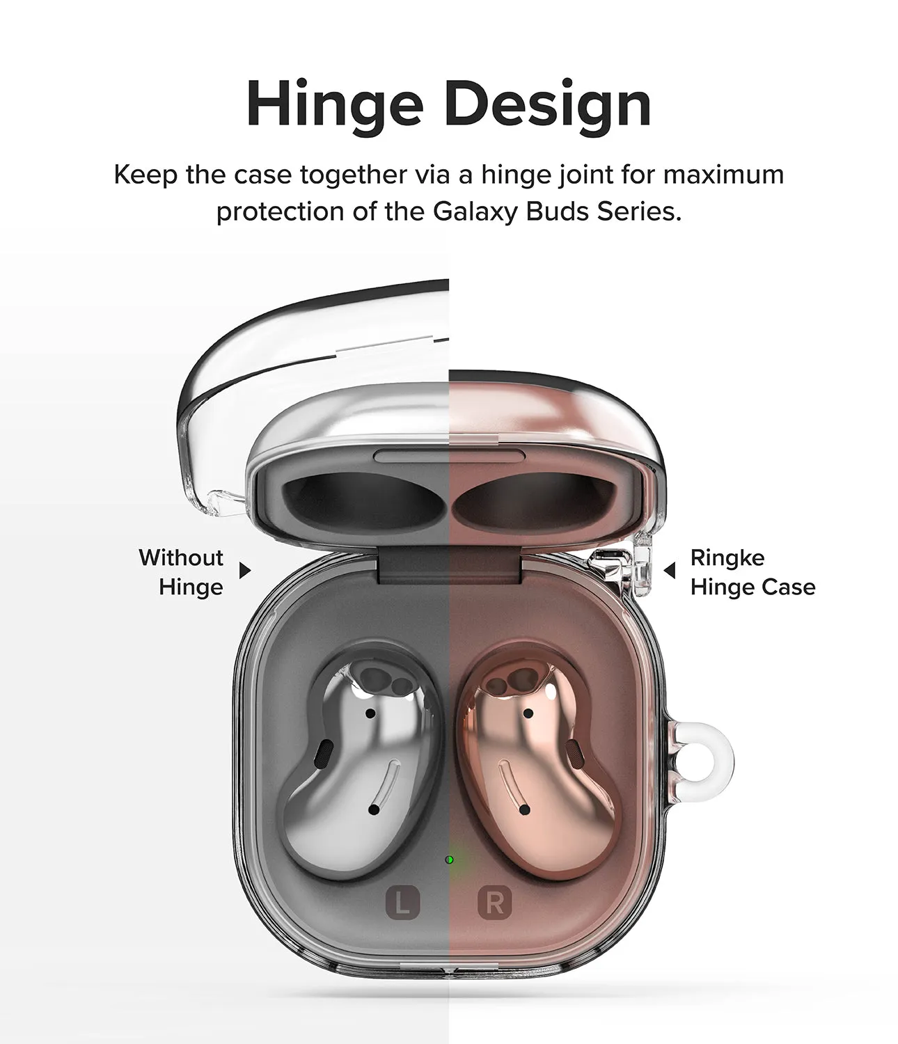 Exclusive Galaxy Buds FE / 2 Pro / Buds 2 / Galaxy Buds Pro / Live Case | Hinge - Clear  Stylish & Comfortable